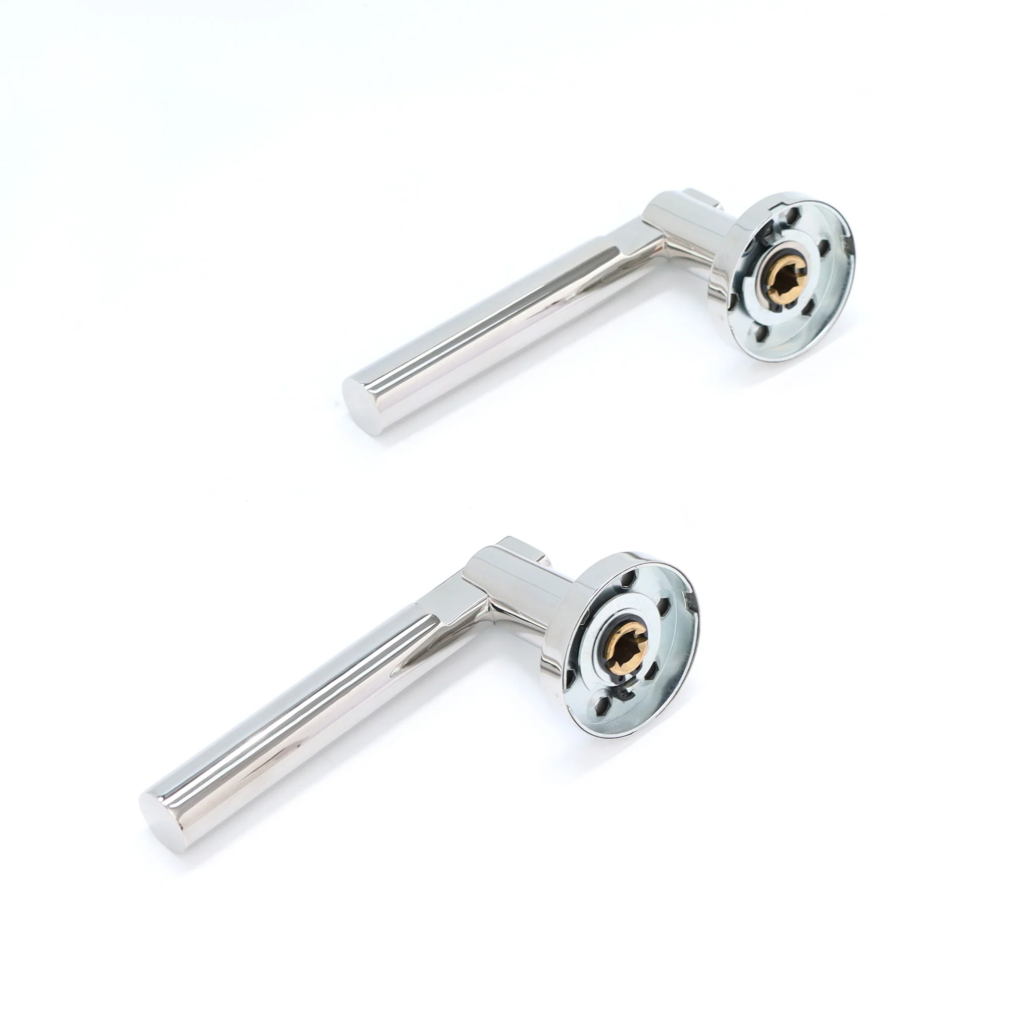 Superior Titan Lever on Round Rose CE13 Fire Door Handle Set - Polished Stainless Steel (123538) - Image 3
