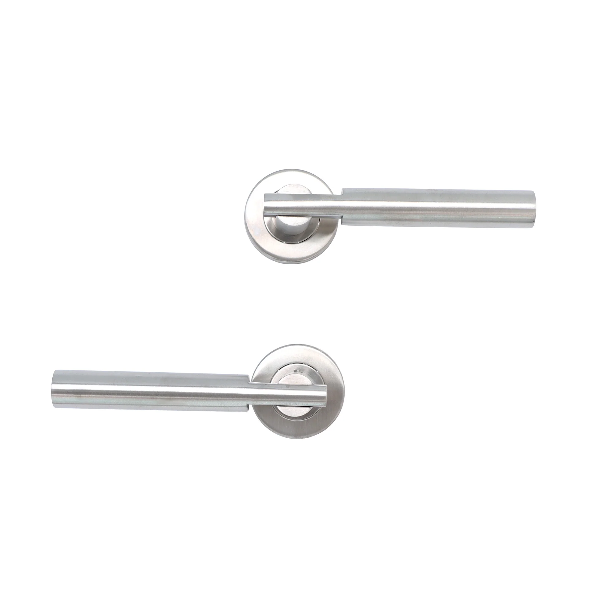 Superior Titan Lever on Round Rose CE13 Fire Door Handle Set - Satin Stainless Steel (123537) - Image 5