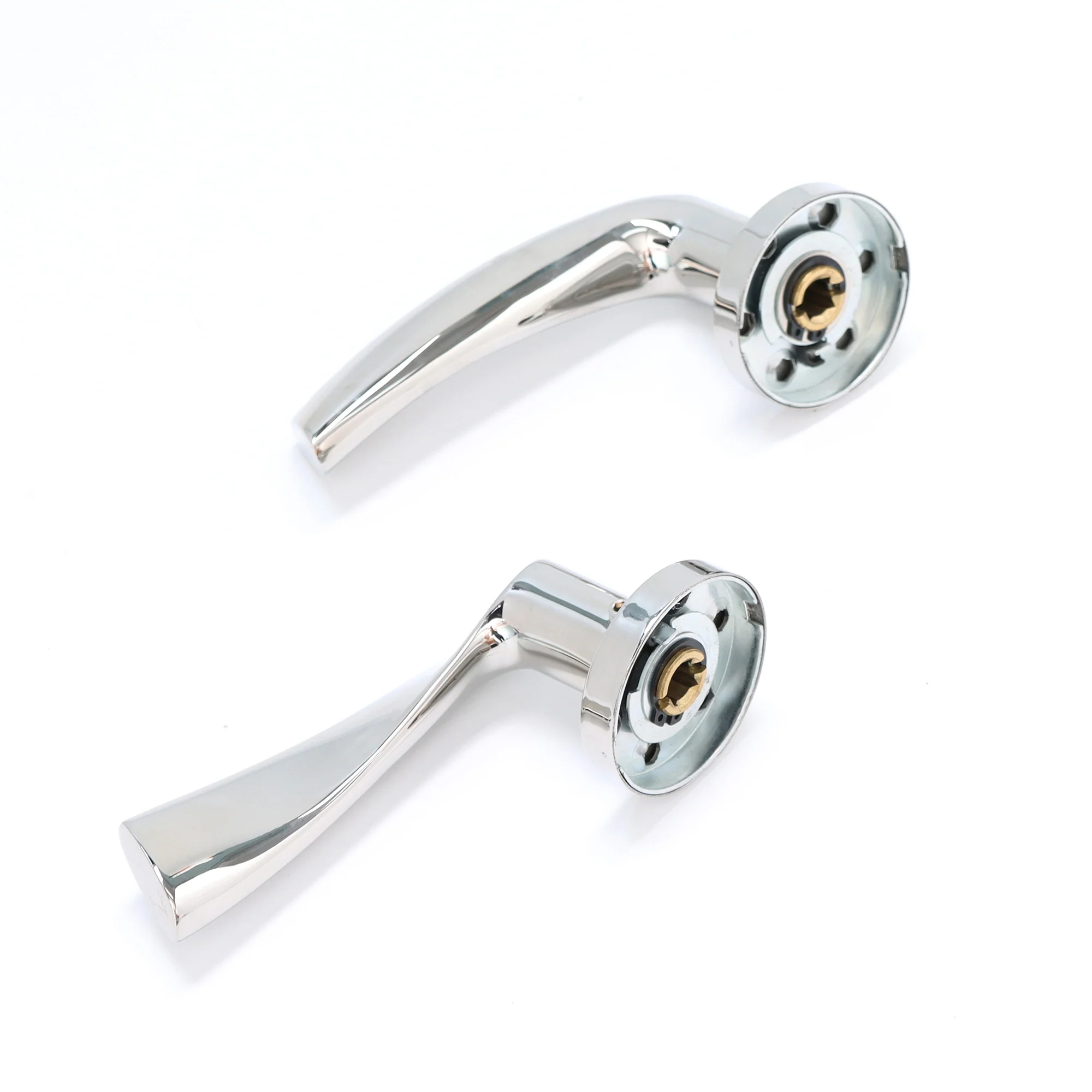 Superior Vega Lever on Round Rose CE13 Fire Door Handle Set - Polished Stainless Steel (123534) - Image 4