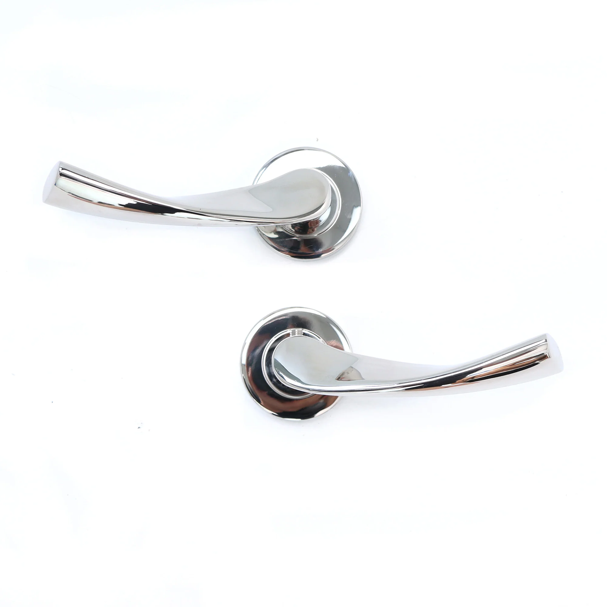 Superior Vega Lever on Round Rose CE13 Fire Door Handle Set - Polished Stainless Steel (123534) - Image 5