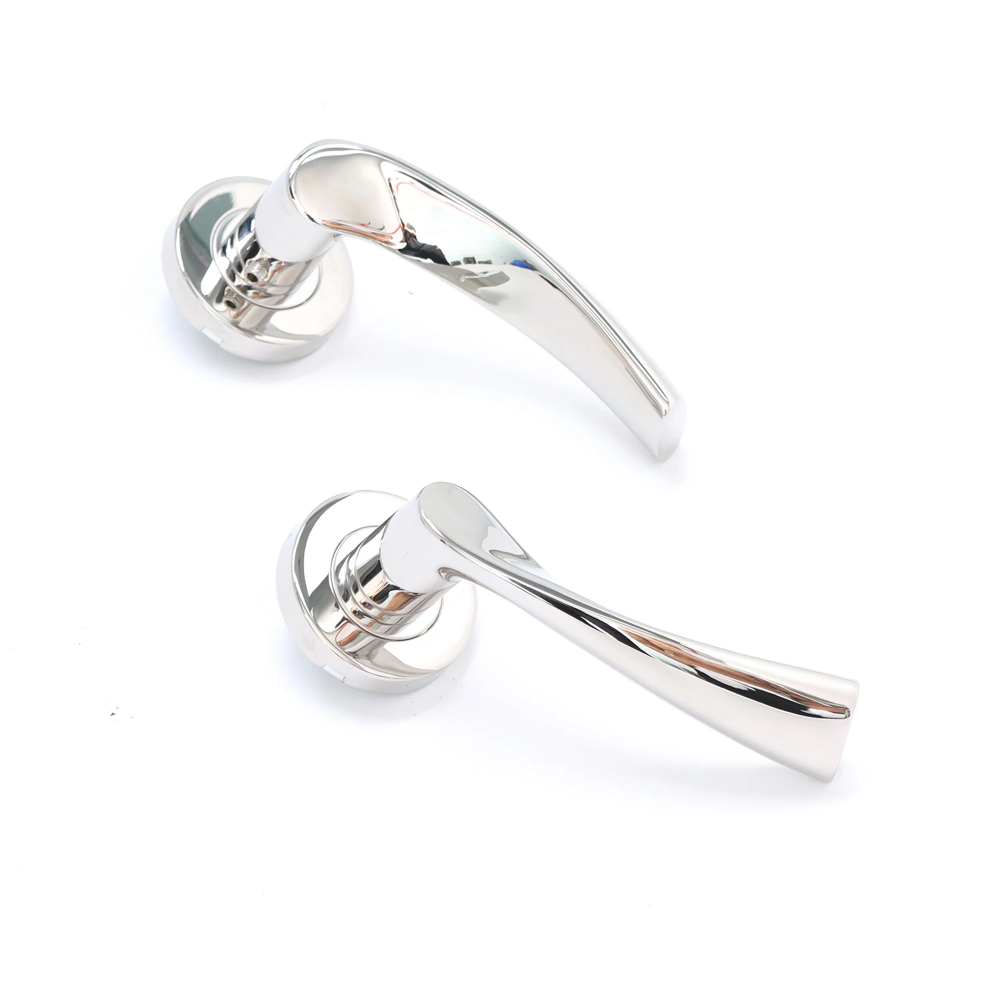 Superior Vega Lever on Round Rose Handle Set - Polished Stainless Steel (123476) - Image 7