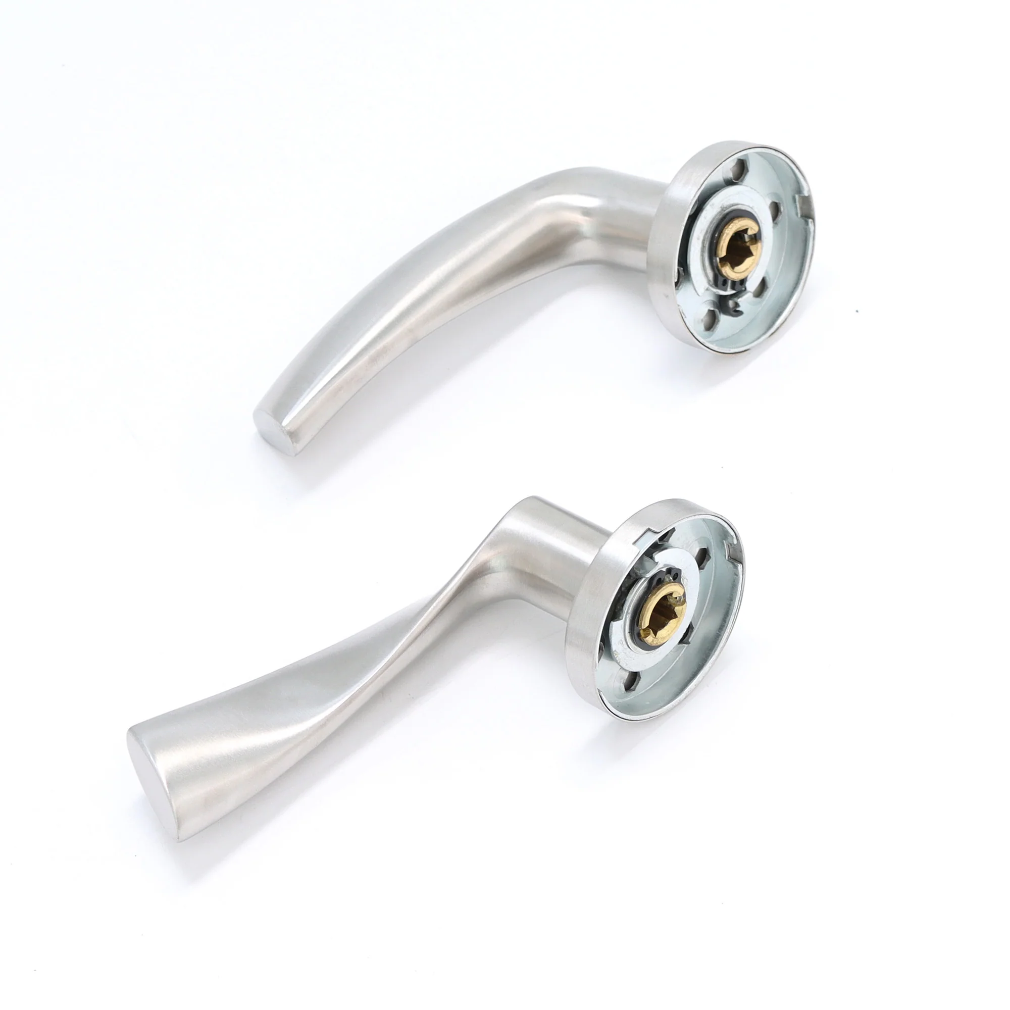 Superior Vega Lever on Round Rose Handle Set - Satin Stainless Steel (123475) - Image 6