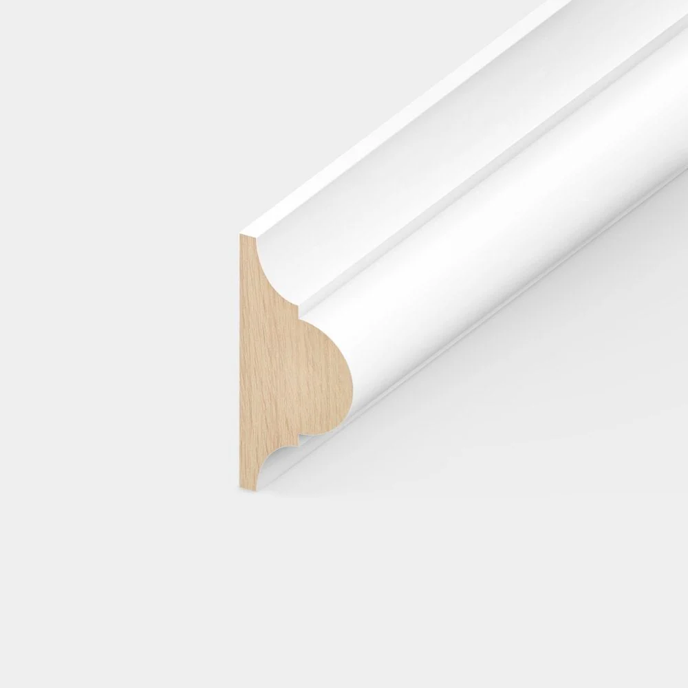 2.4m White Painted Dado Rail 20mm x 41mm