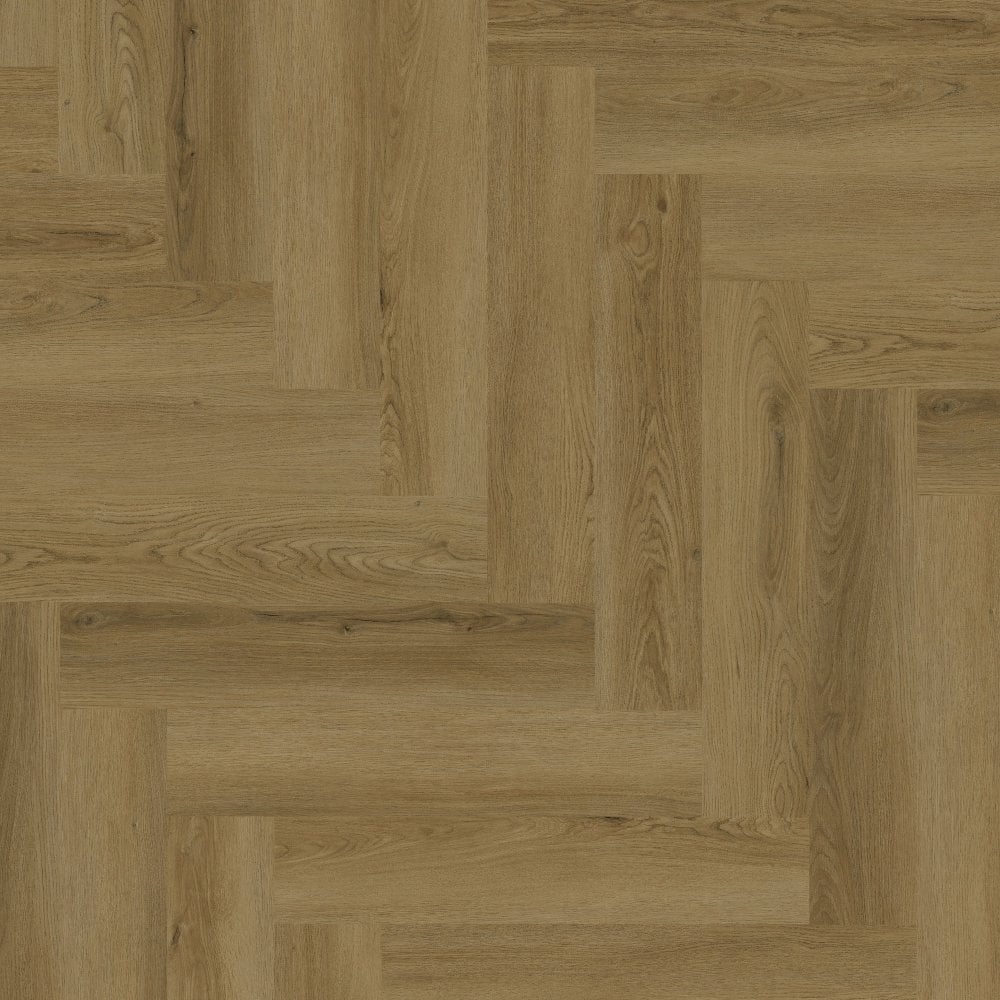 Edmonton Oak - Luxe Vision Herringbone 5mm Embossed Purecoat Rigid Core Vinyl Flooring (123028) - Image 2