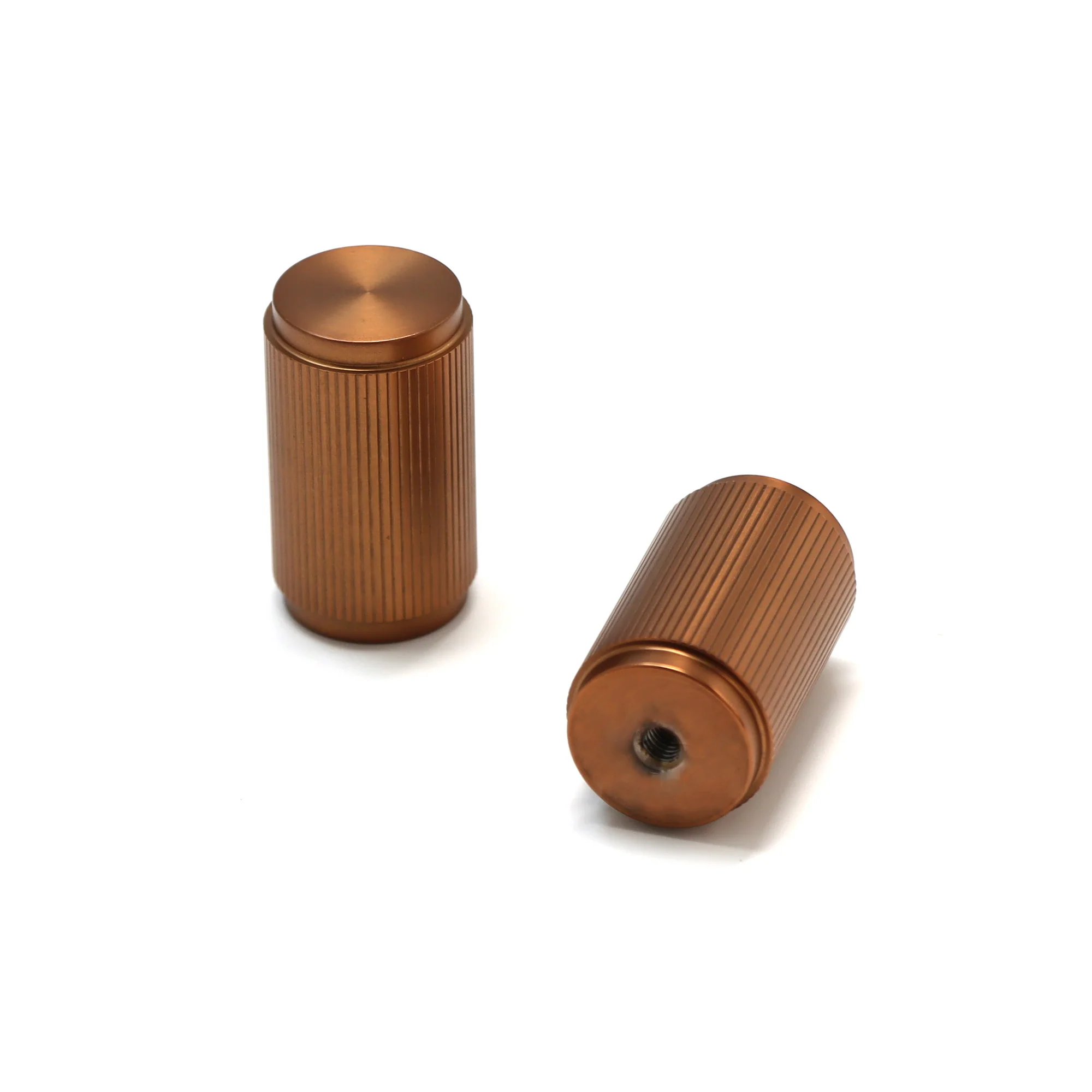 Fluted Large Round Cabinet Door Knob - Rose Gold (123444) - Image 2
