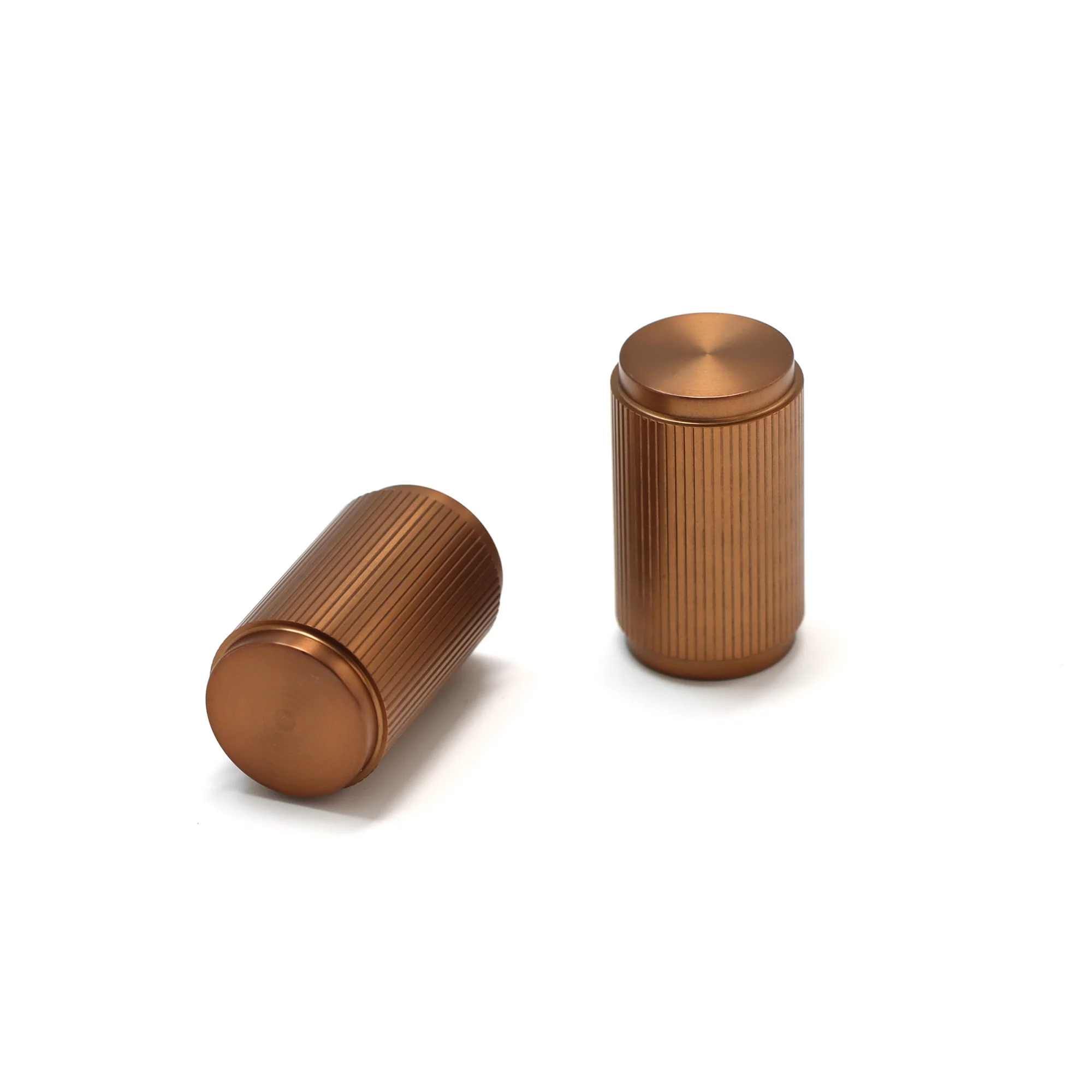 Fluted Large Round Cabinet Door Knob - Rose Gold (123444) - Image 3