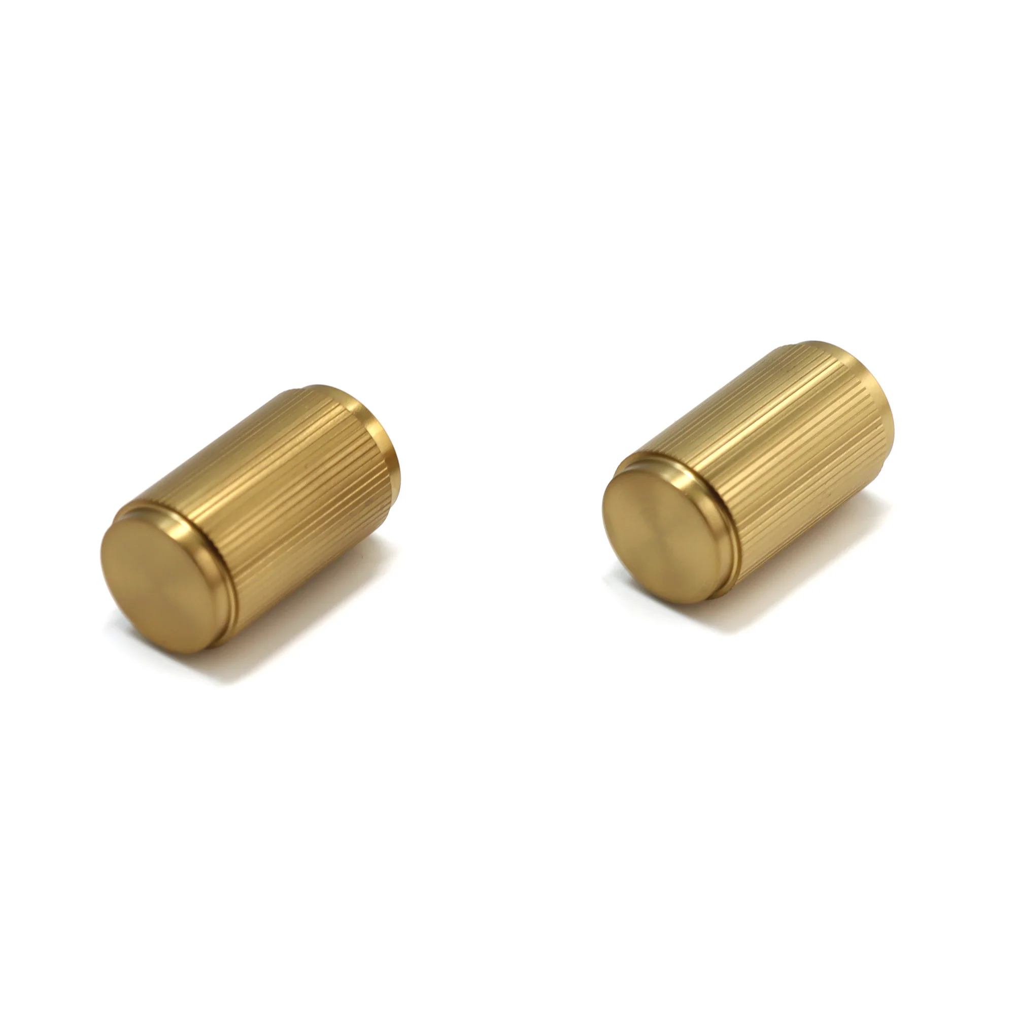 Fluted Large Round Cabinet Door Knob - Satin Gold (123442) - Image 4