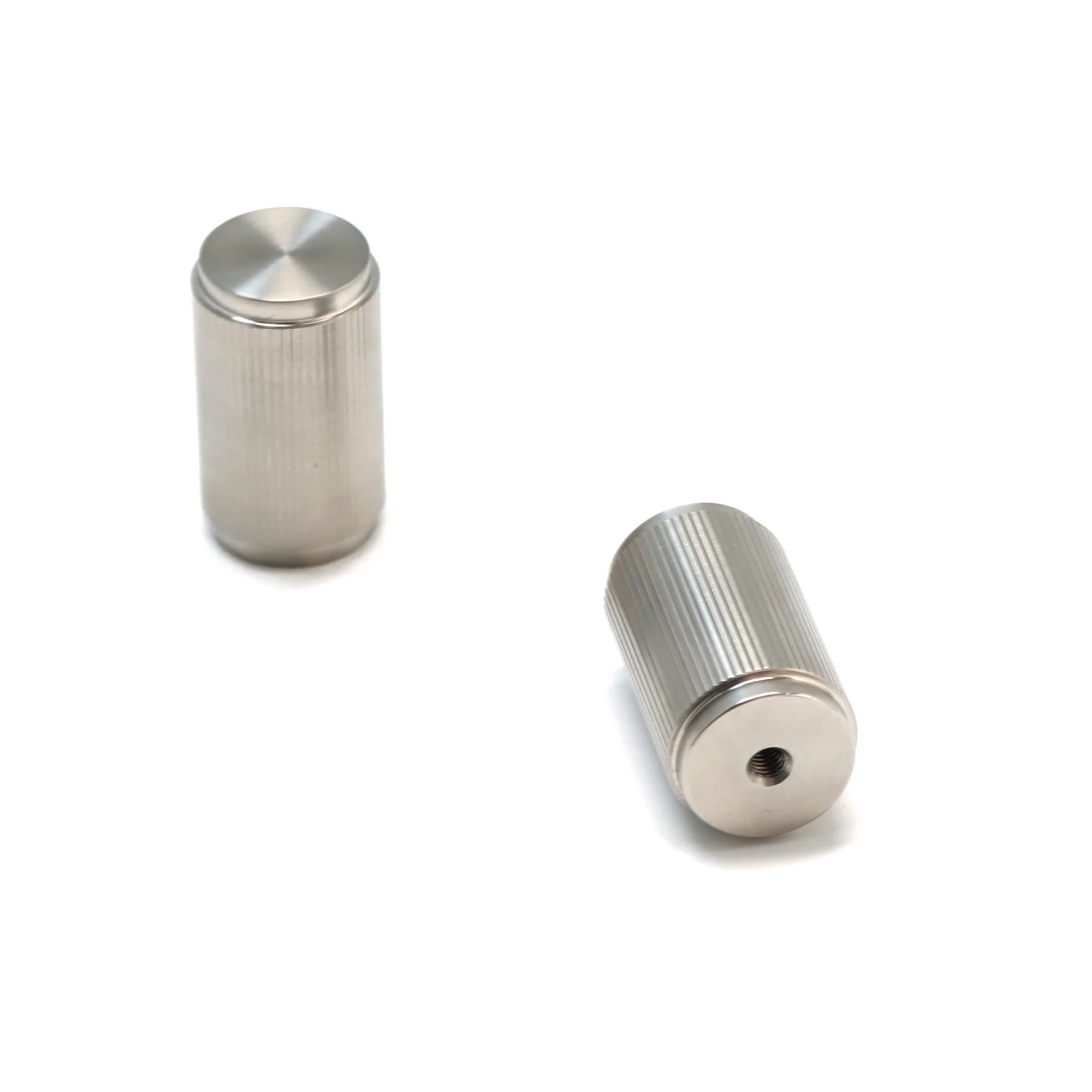 Fluted Large Round Cabinet Door Knob - Satin Stainless Steel (123441) - Image 2