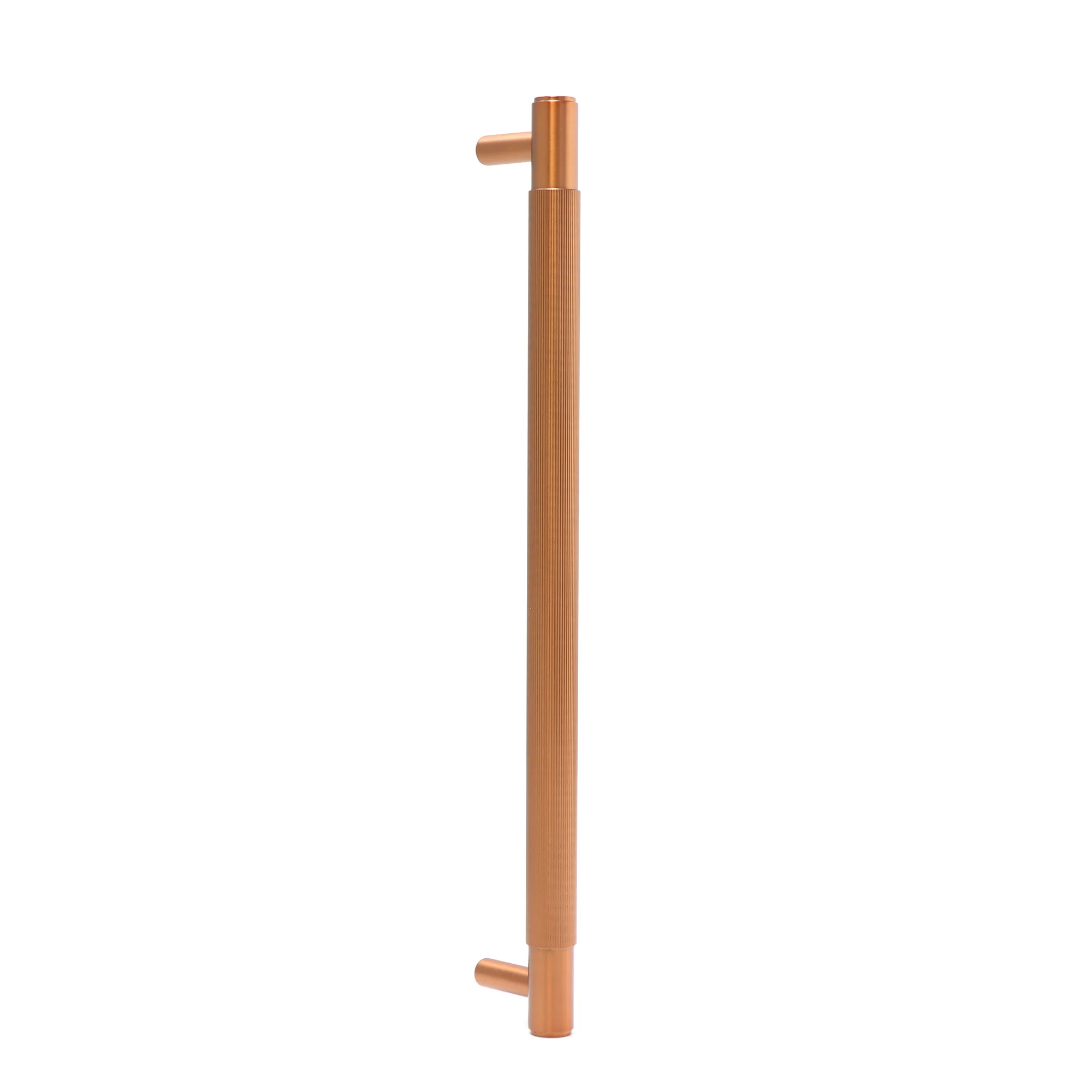 Fluted Large Round T-Bar Pull Handle - Rose Gold (123434)