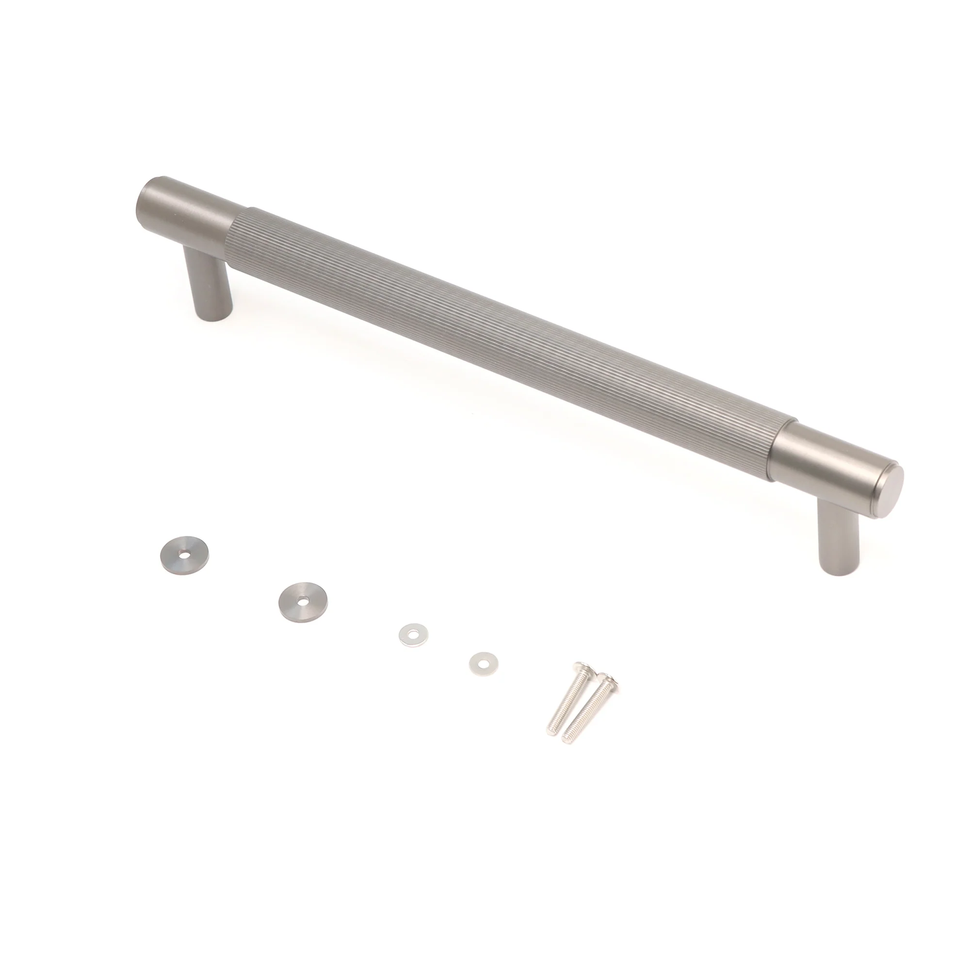 Fluted Medium Round T-Bar Pull Handle - Gun Metal (123430) - Image 4