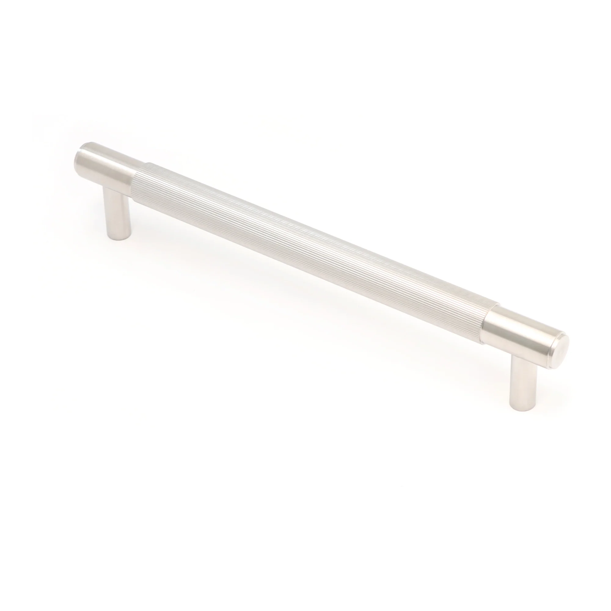Fluted Medium Round T-Bar Pull Handle - Satin Stainless Steel (123426) - Image 3