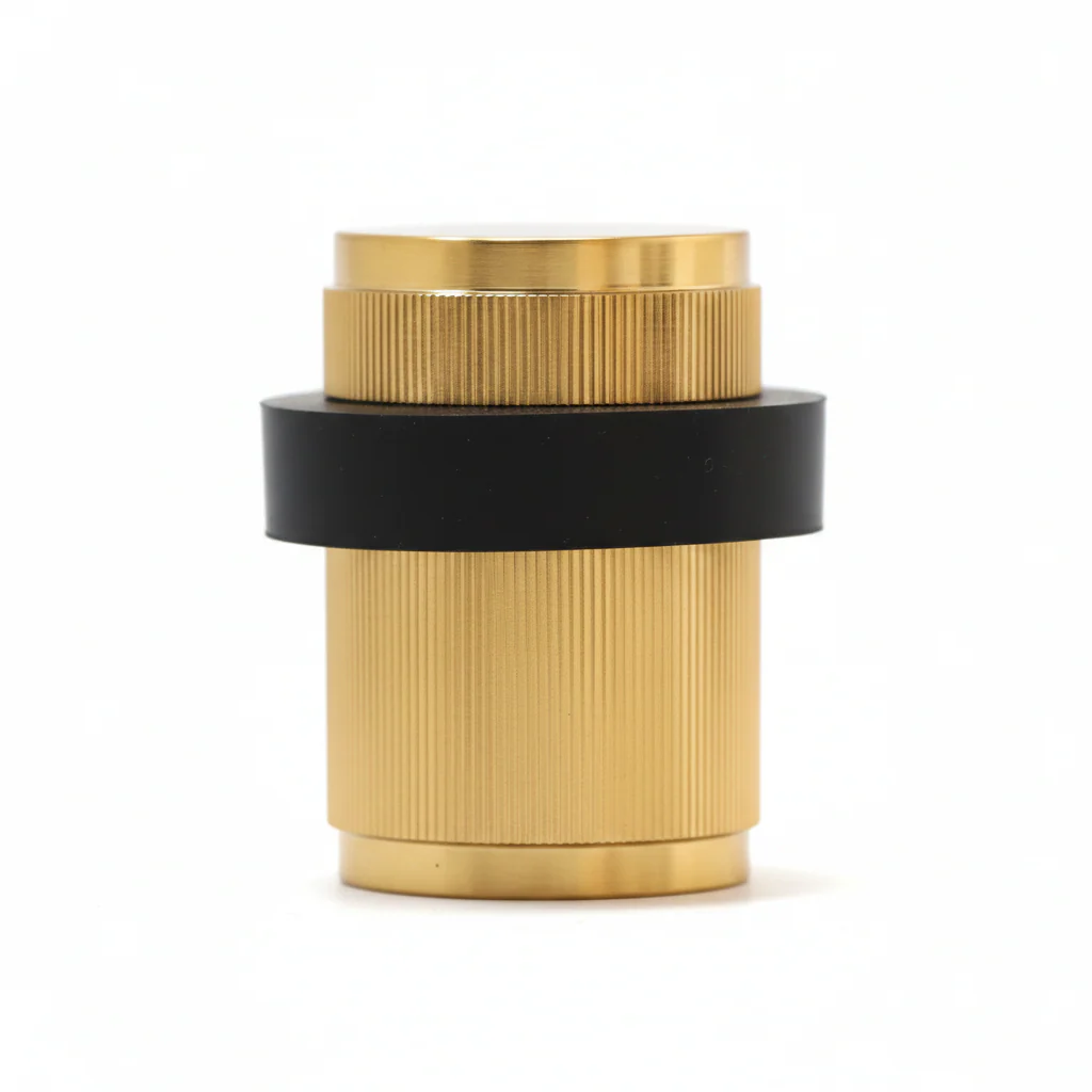 Fluted Round Door Stopper - Satin Gold (123462) - Image 2