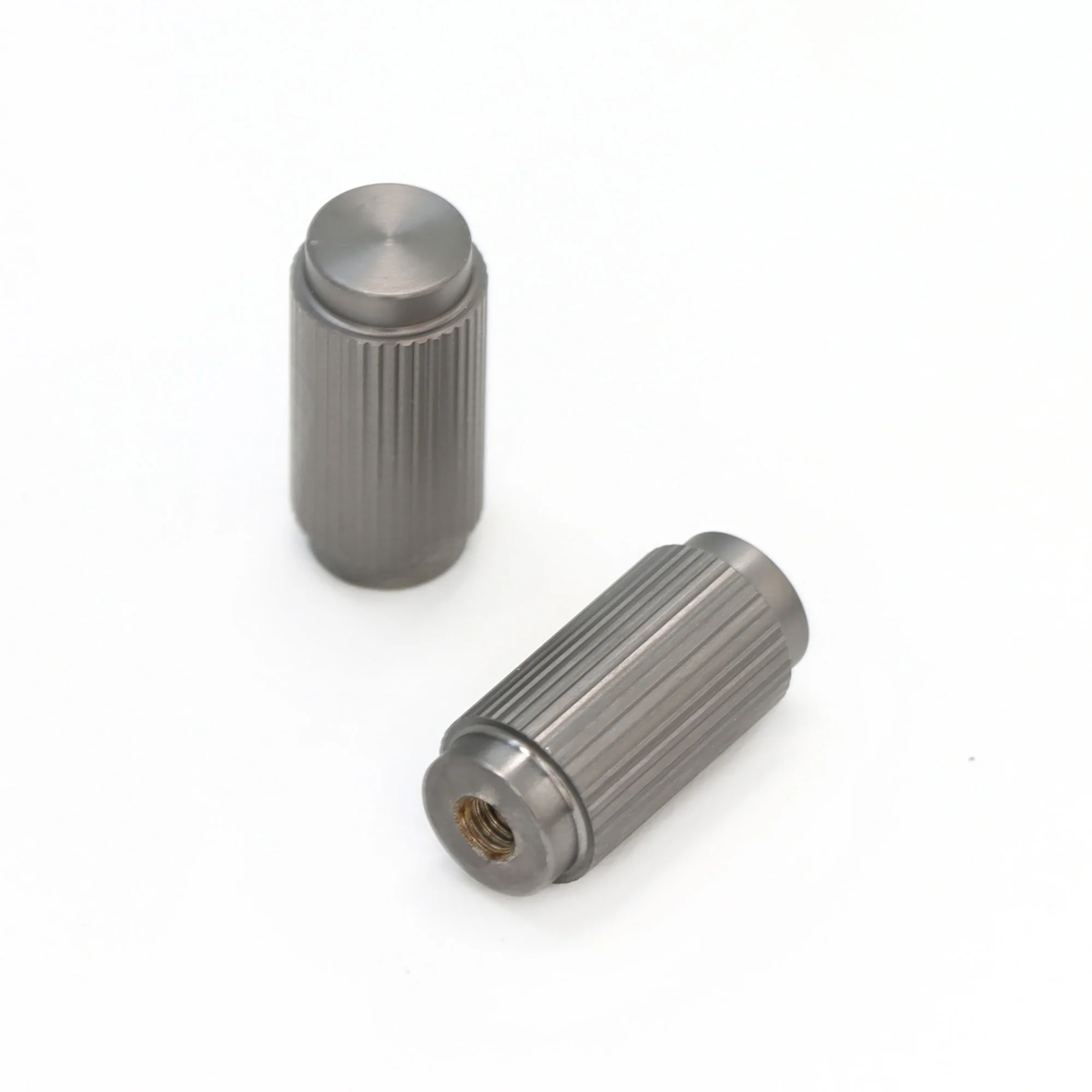 Fluted Small Round Cabinet Door Knob - Gun Metal (123455) - Image 2