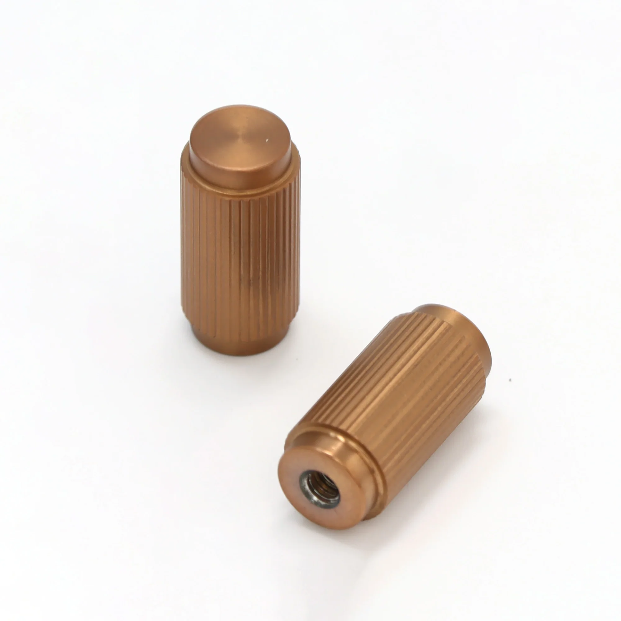 Fluted Small Round Cabinet Door Knob - Rose Gold (123454) - Image 2