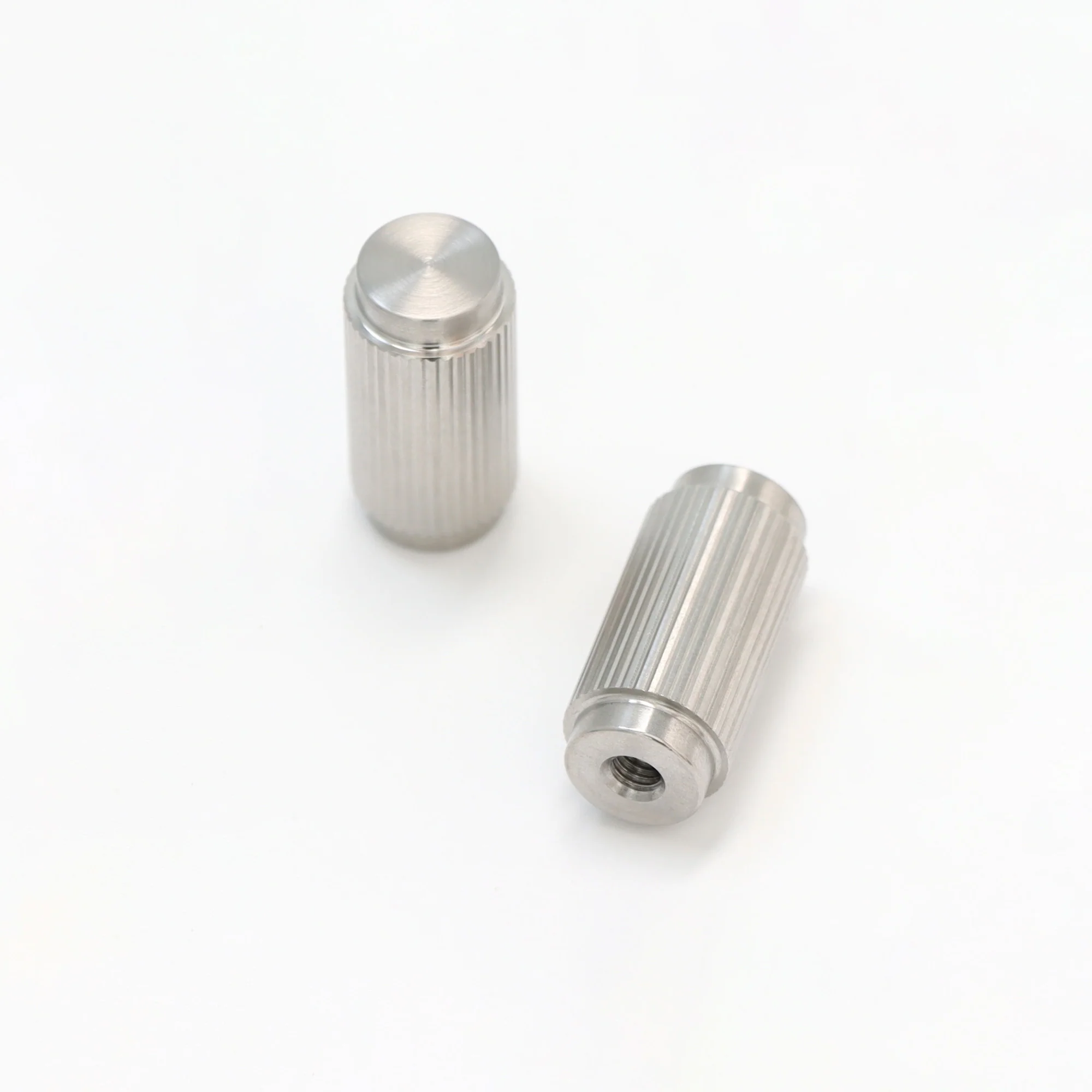 Fluted Small Round Cabinet Door Knob - Satin Stainless Steel (123451) - Image 2