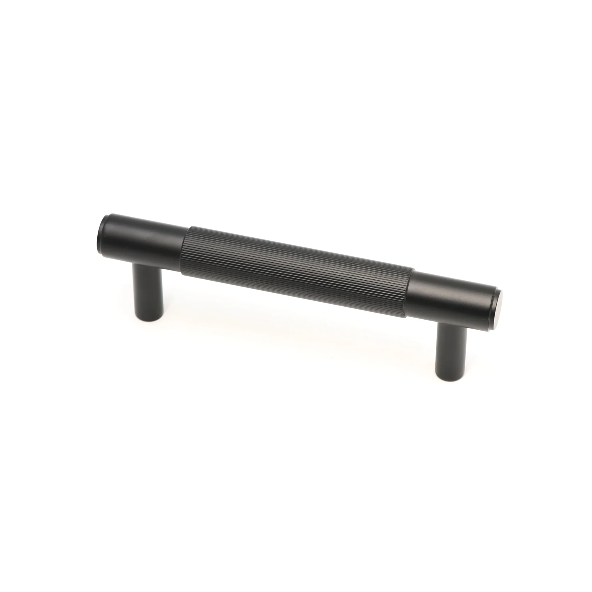 Fluted Small Round T-Bar Pull Handle - Matt Black (123423) - Image 3