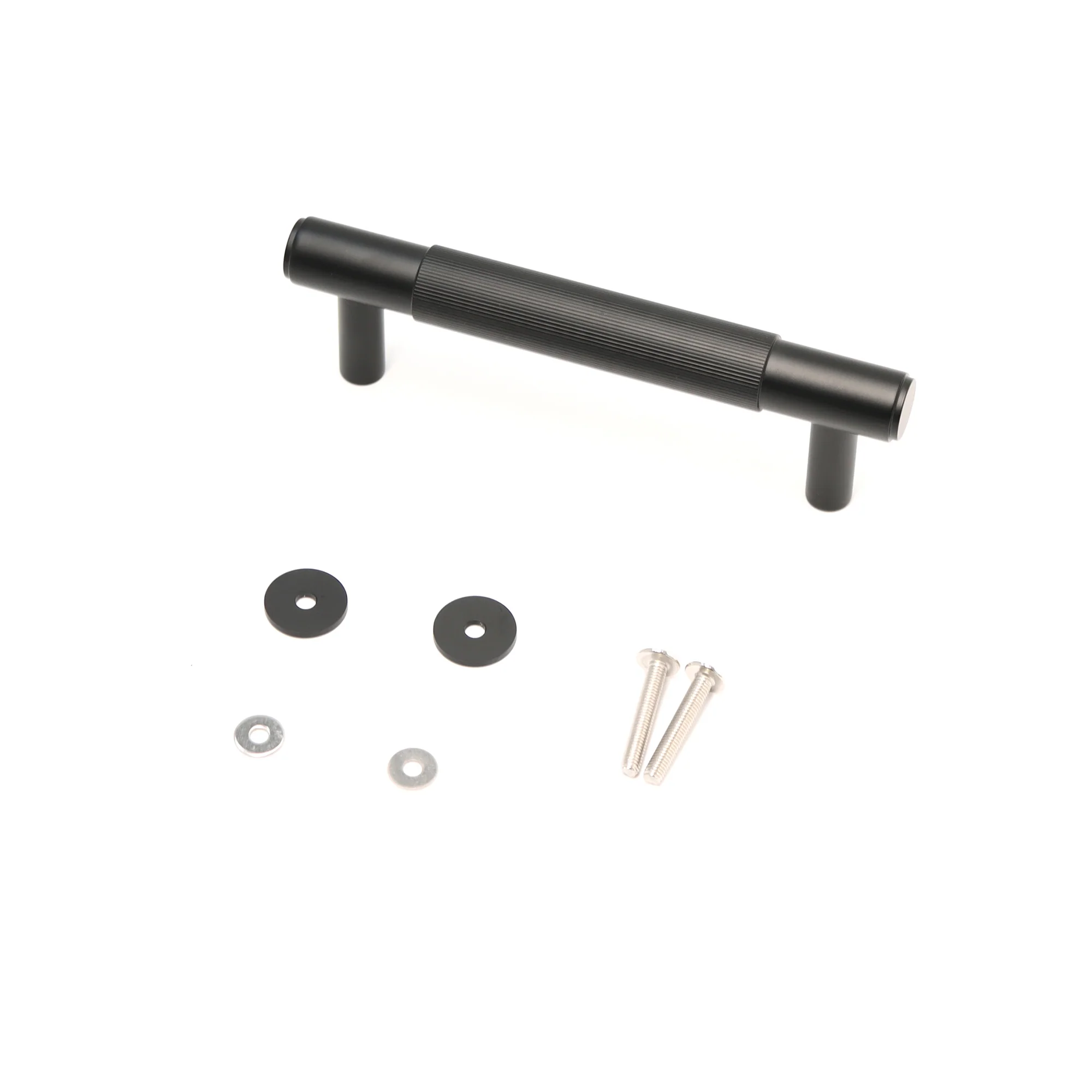 Fluted Small Round T-Bar Pull Handle - Matt Black (123423) - Image 4