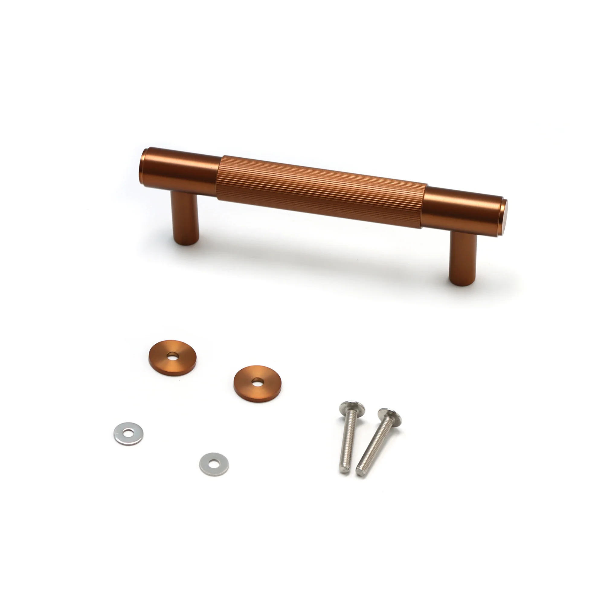Fluted Small Round T-Bar Pull Handle - Rose Gold (123424) - Image 4