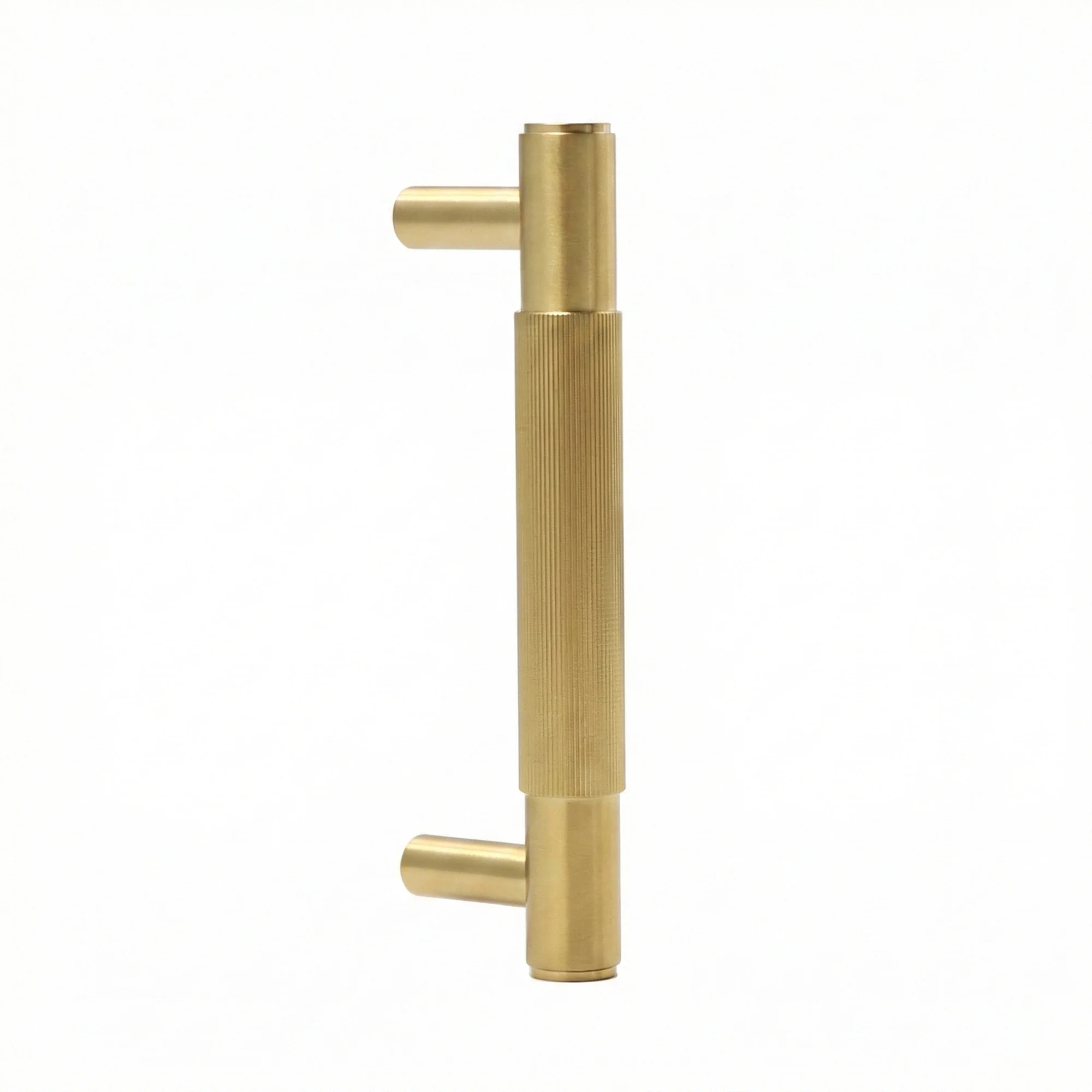 Fluted Small Round T-Bar Pull Handle - Satin Gold (123422)