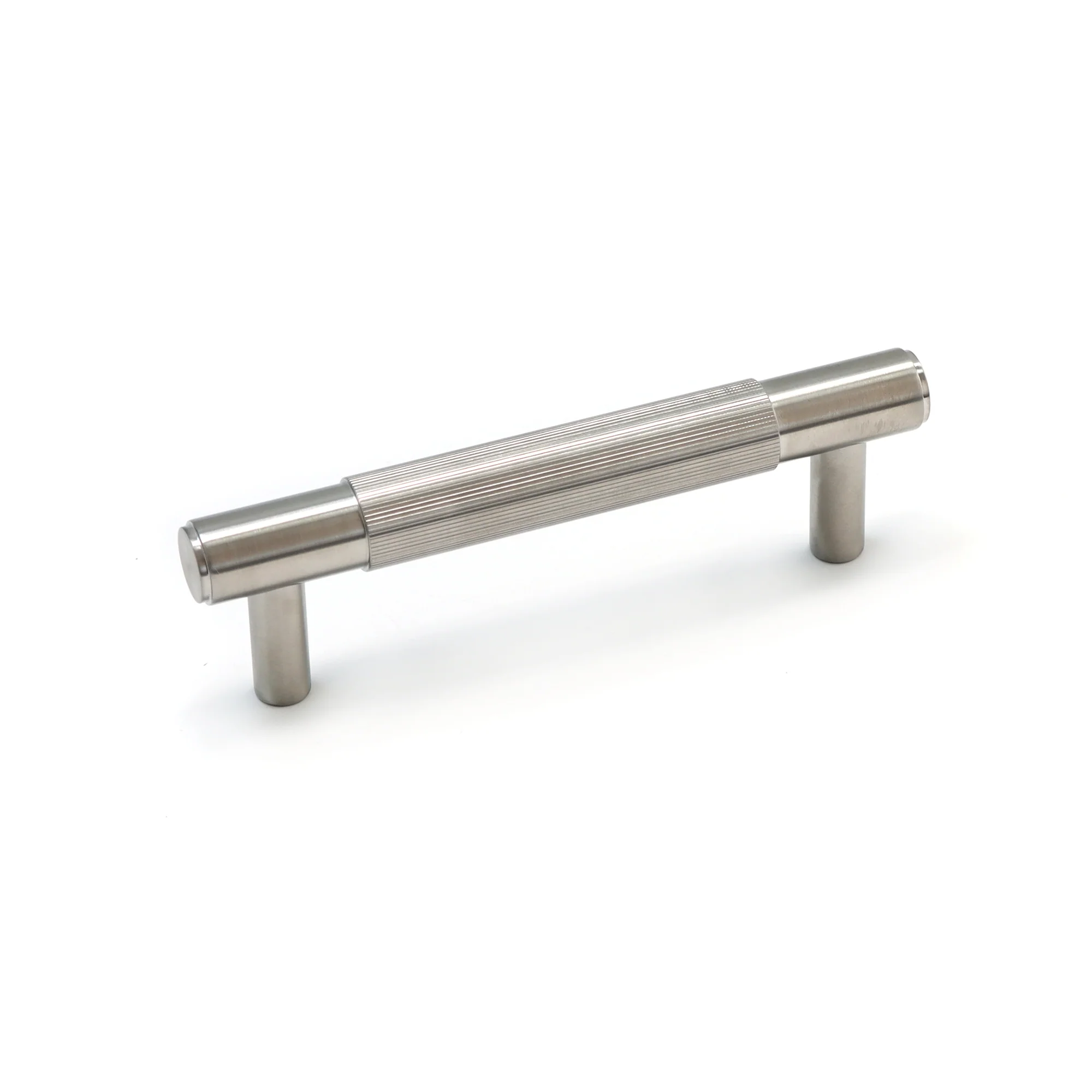 Fluted Small Round T-Bar Pull Handle - Satin Stainless Steel (123421) - Image 3