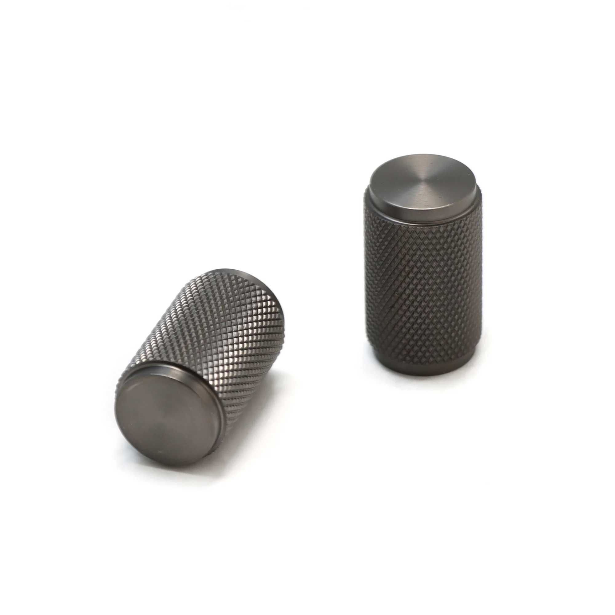 Knurled Large Round Cabinet Door Knob - Gun Metal (123440) - Image 3