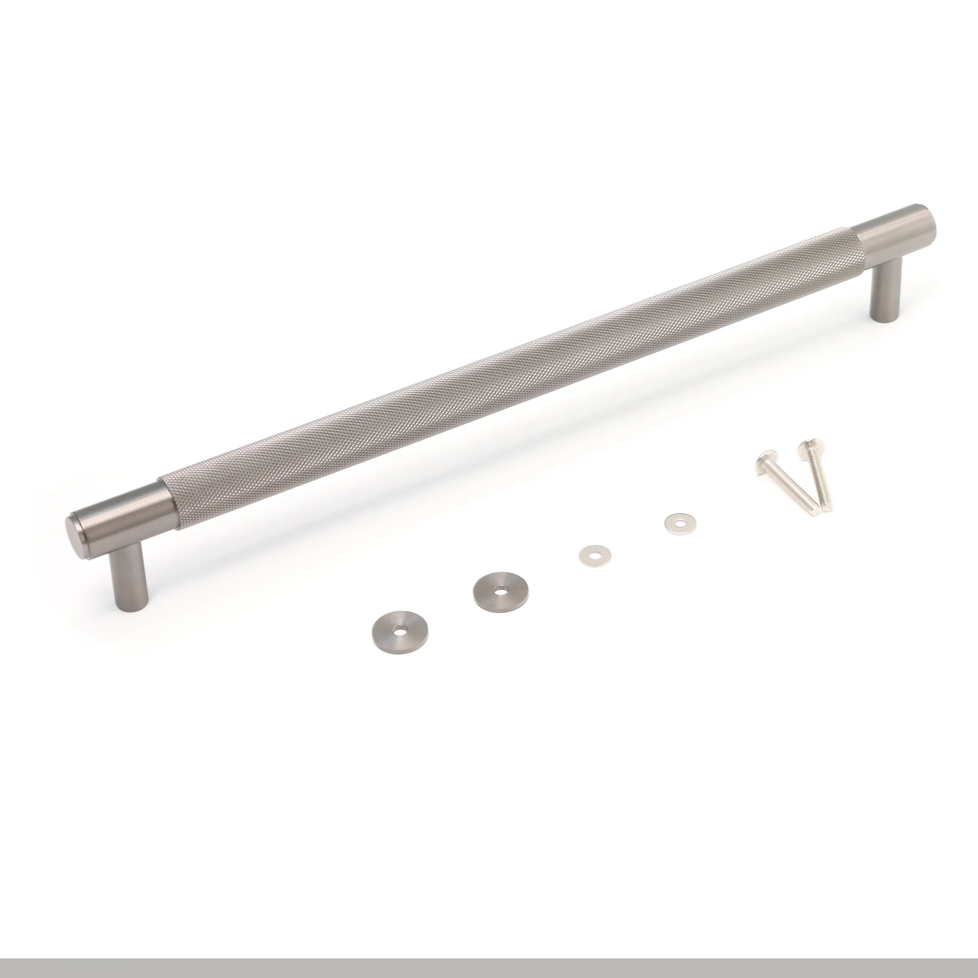 Knurled Large Round T-Bar Pull Handle - Gun Metal (123420) - Image 4