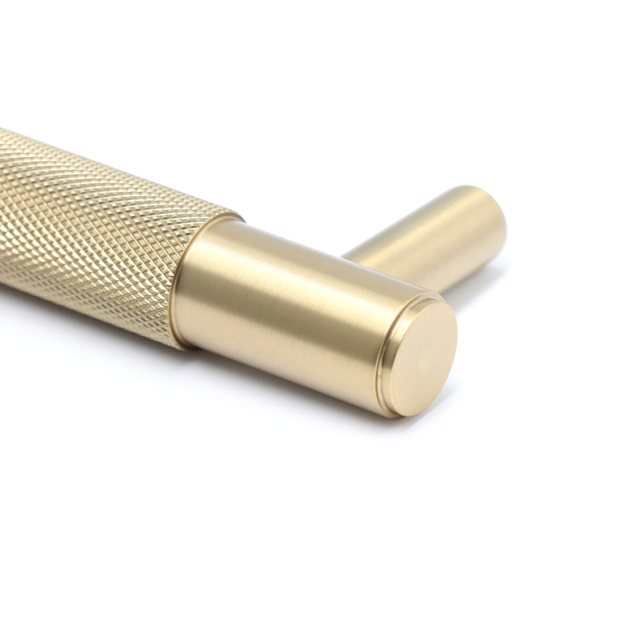 Knurled Large Round T-Bar Pull Handle - Satin Gold (123417) - Image 5