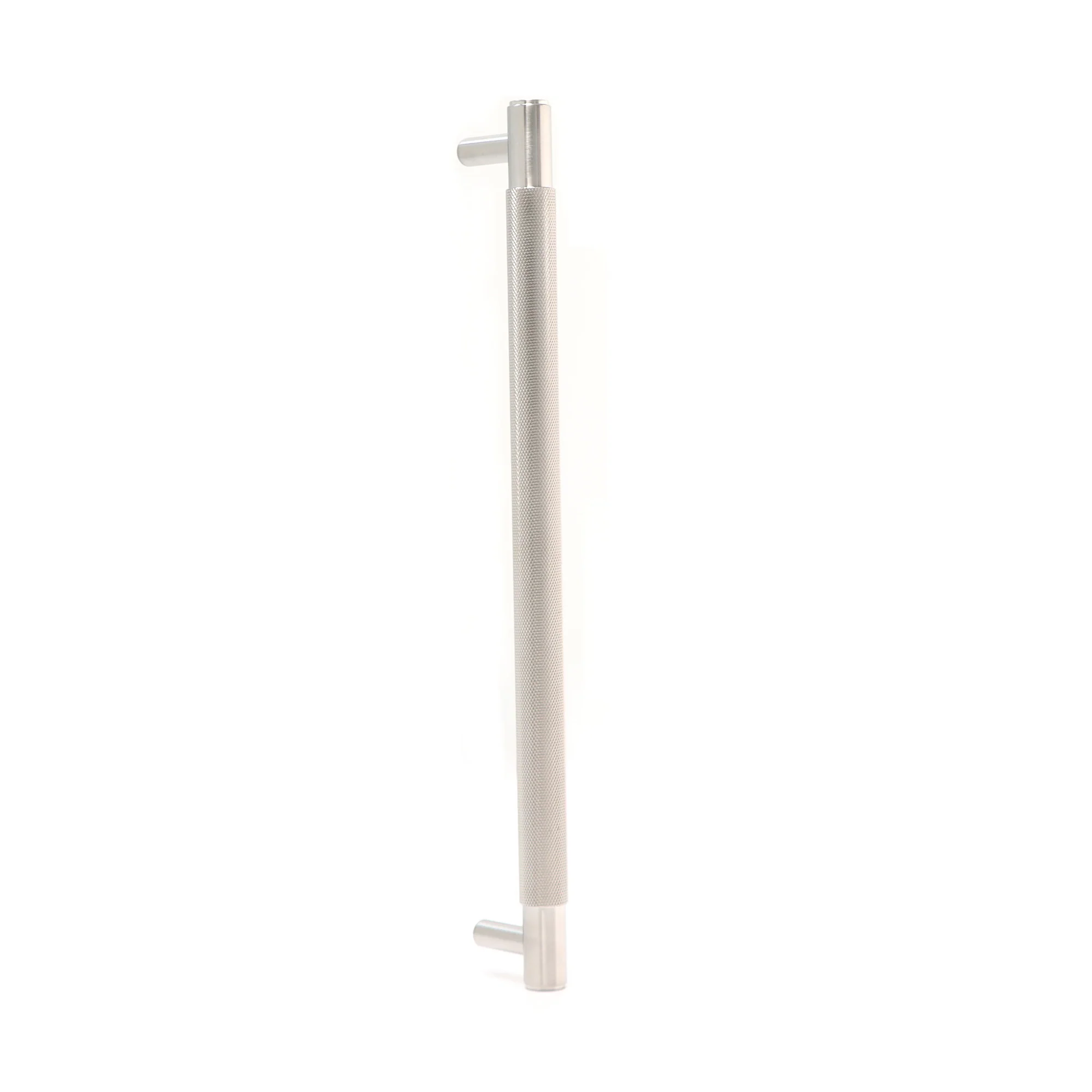 Knurled Large Round T-Bar Pull Handle - Satin Stainless Steel (123416)