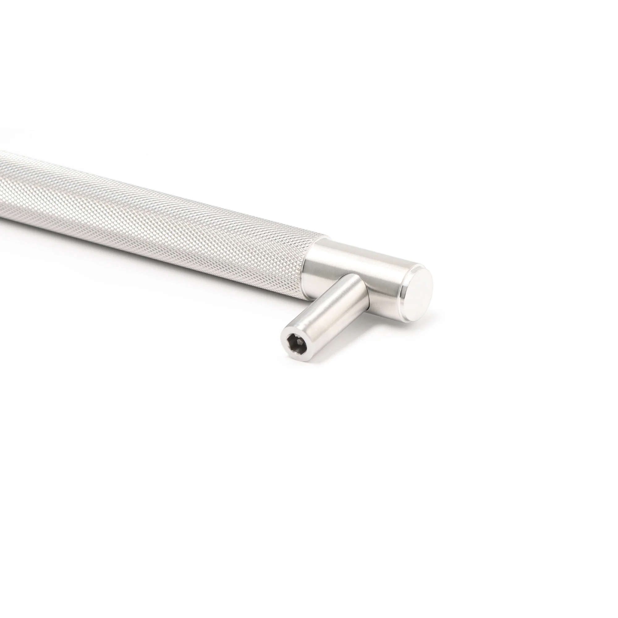 Knurled Large Round T-Bar Pull Handle - Satin Stainless Steel (123416) - Image 3