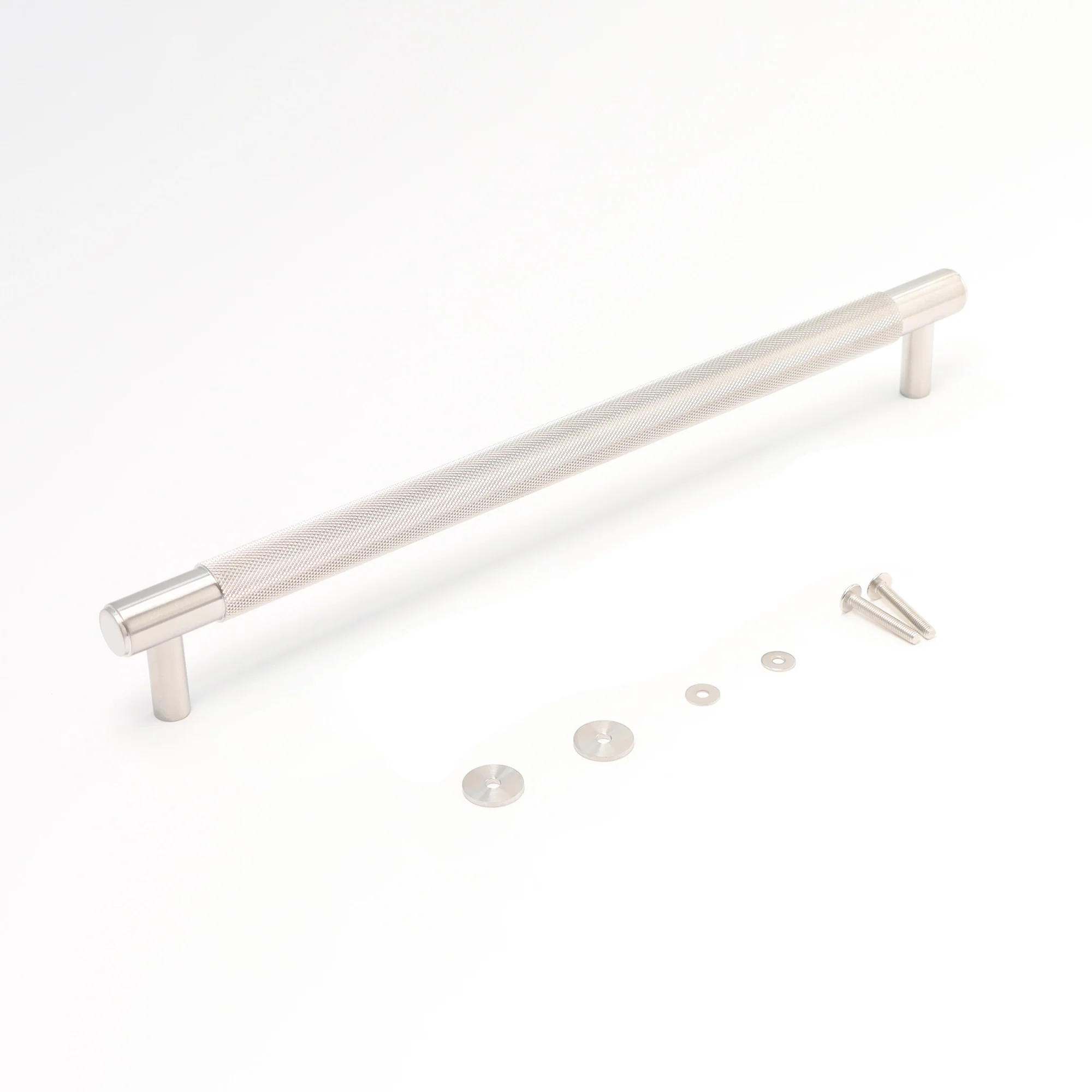Knurled Large Round T-Bar Pull Handle - Satin Stainless Steel (123416) - Image 5