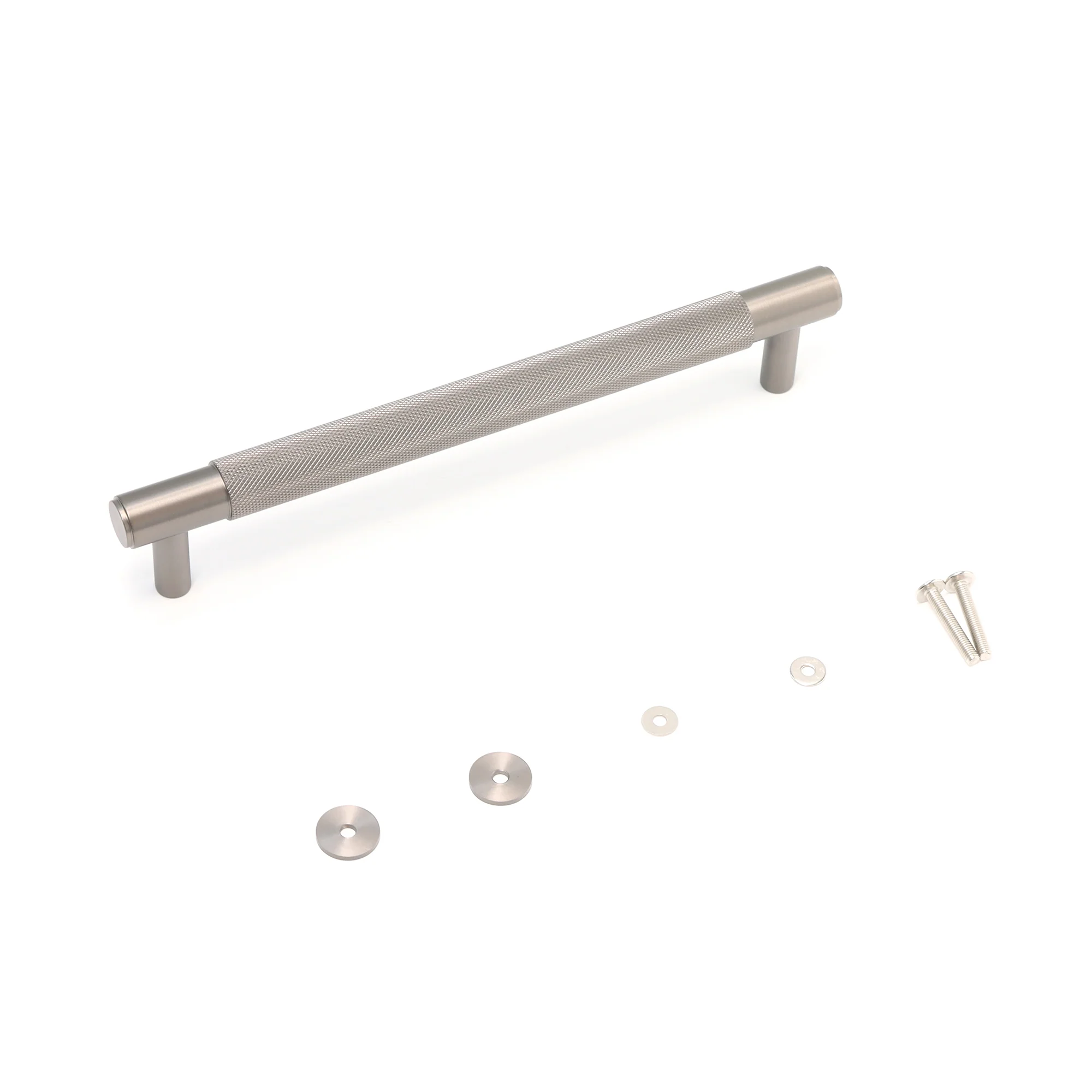 Knurled Medium Round T-Bar Pull Handle - Gun Metal (123415) - Image 4