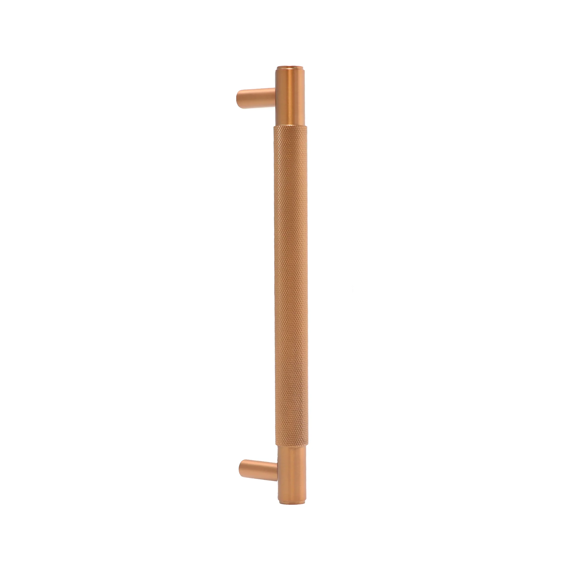 Knurled Medium Round T-Bar Pull Handle - Rose Gold (123414)