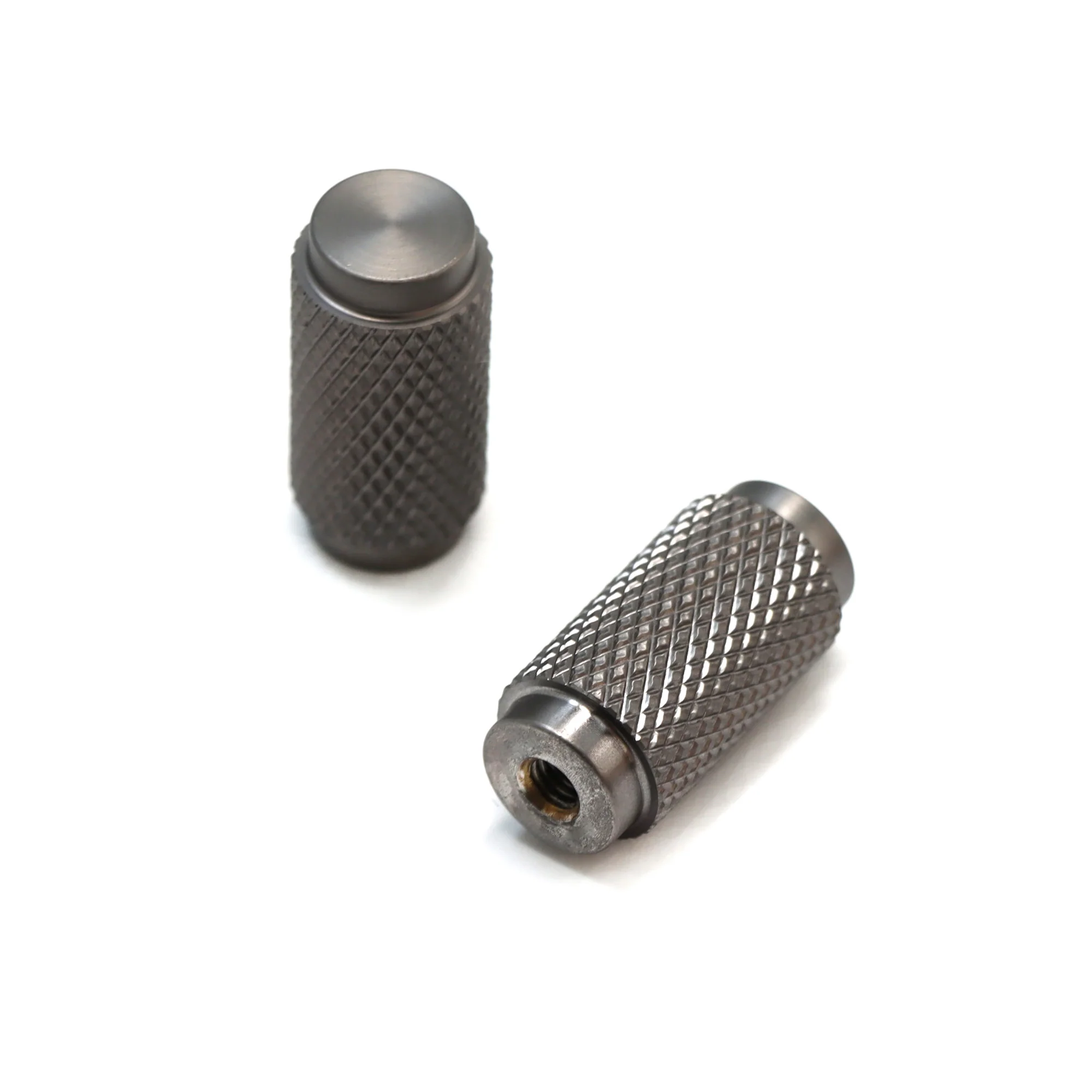 Knurled Small Round Cabinet Door Knob - Gun Metal (123450) - Image 2