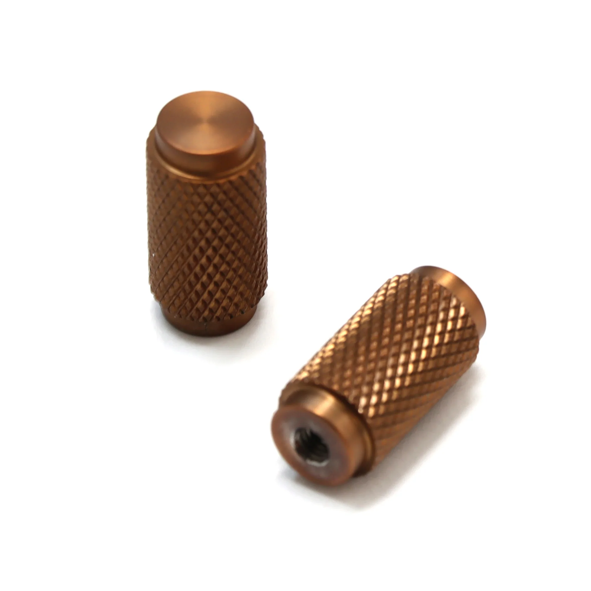 Knurled Small Round Cabinet Door Knob - Rose Gold (123449) - Image 2