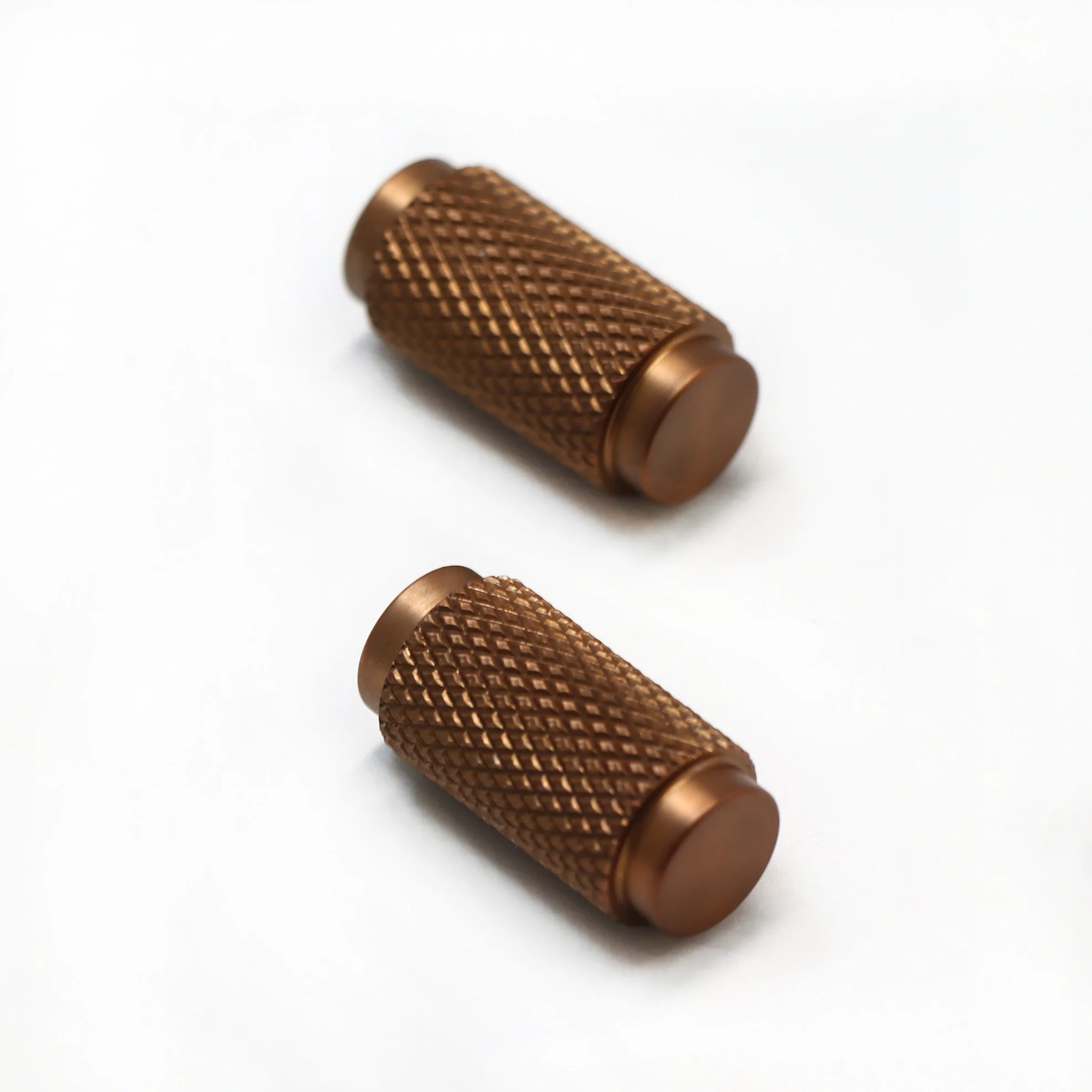 Knurled Small Round Cabinet Door Knob - Rose Gold (123449) - Image 3