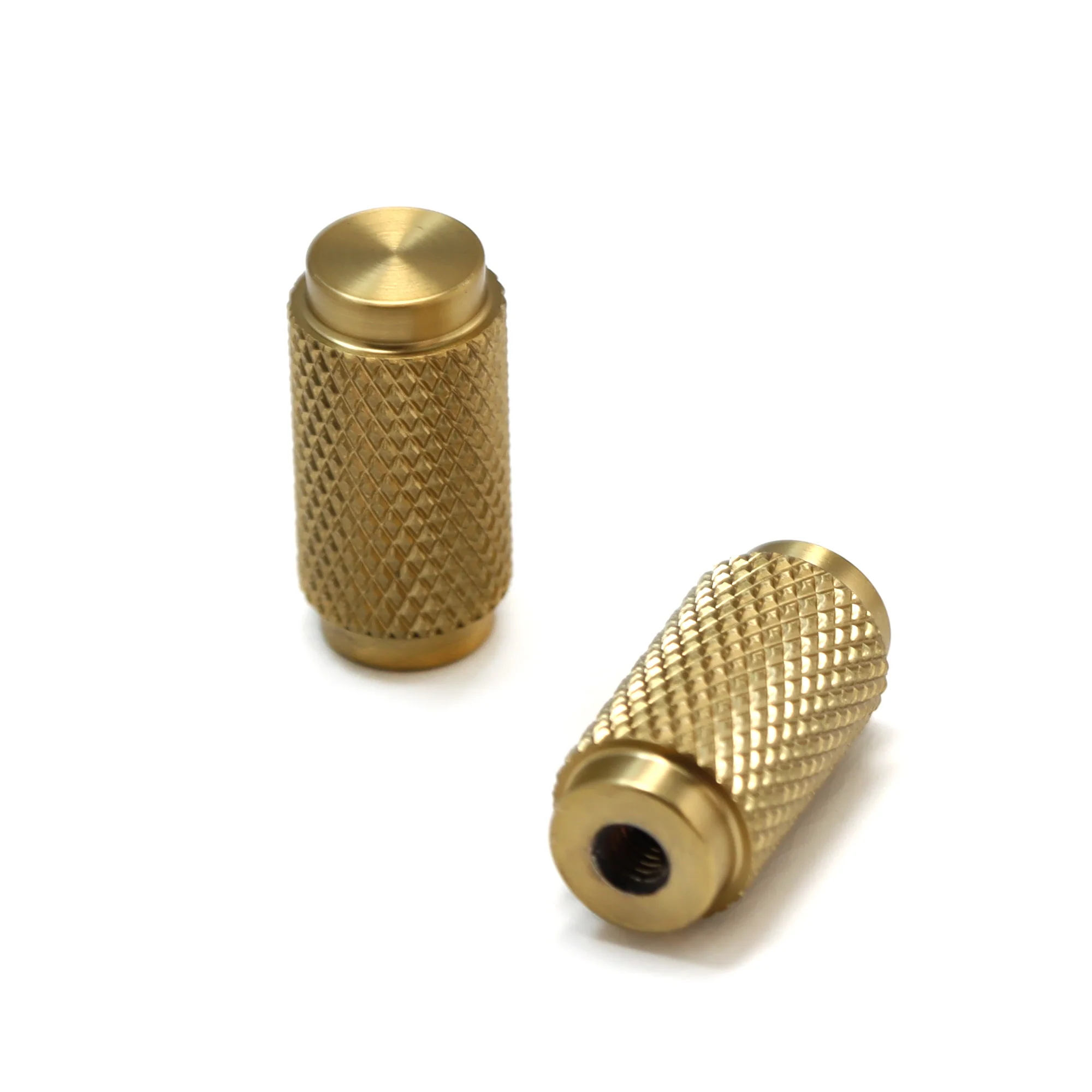 Knurled Small Round Cabinet Door Knob - Satin Gold (123447) - Image 2