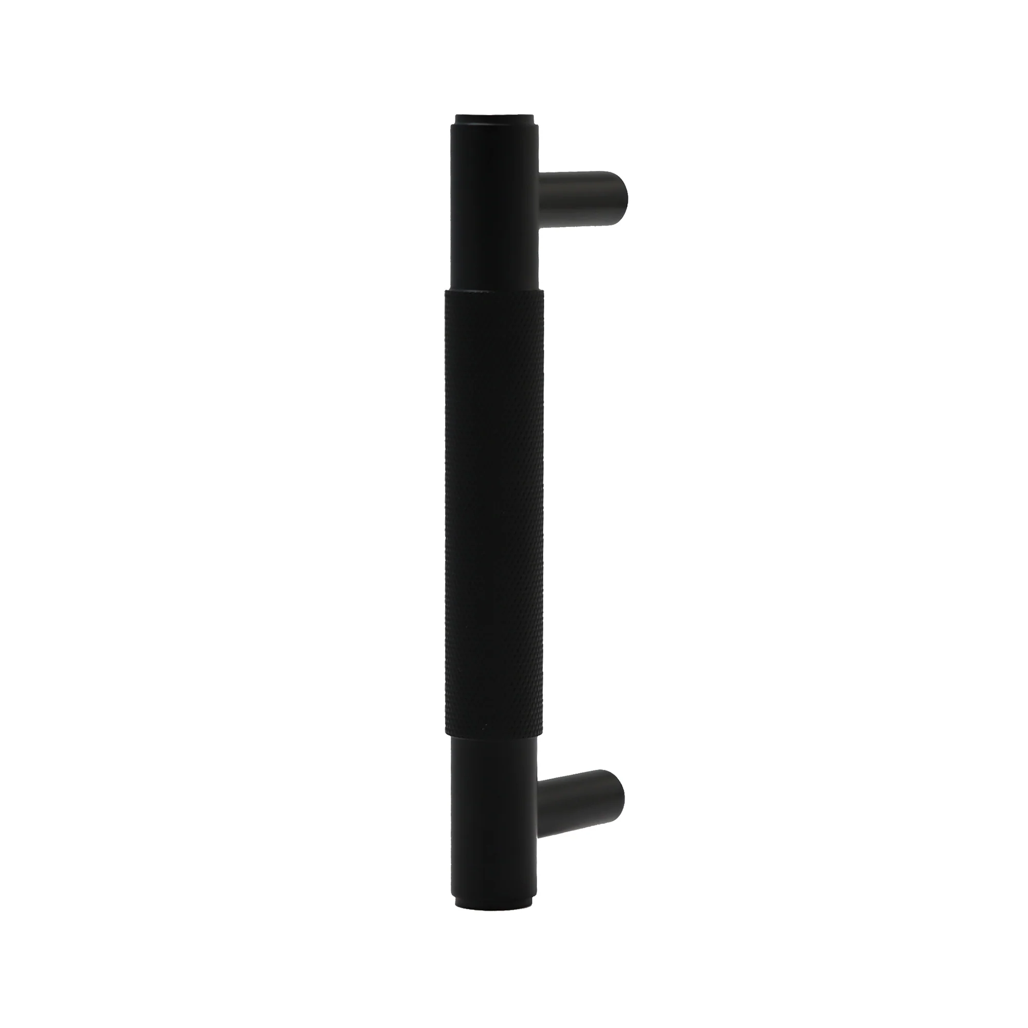 Knurled Small Round T-Bar Pull Handle - Matt Black (123408) - Image 4