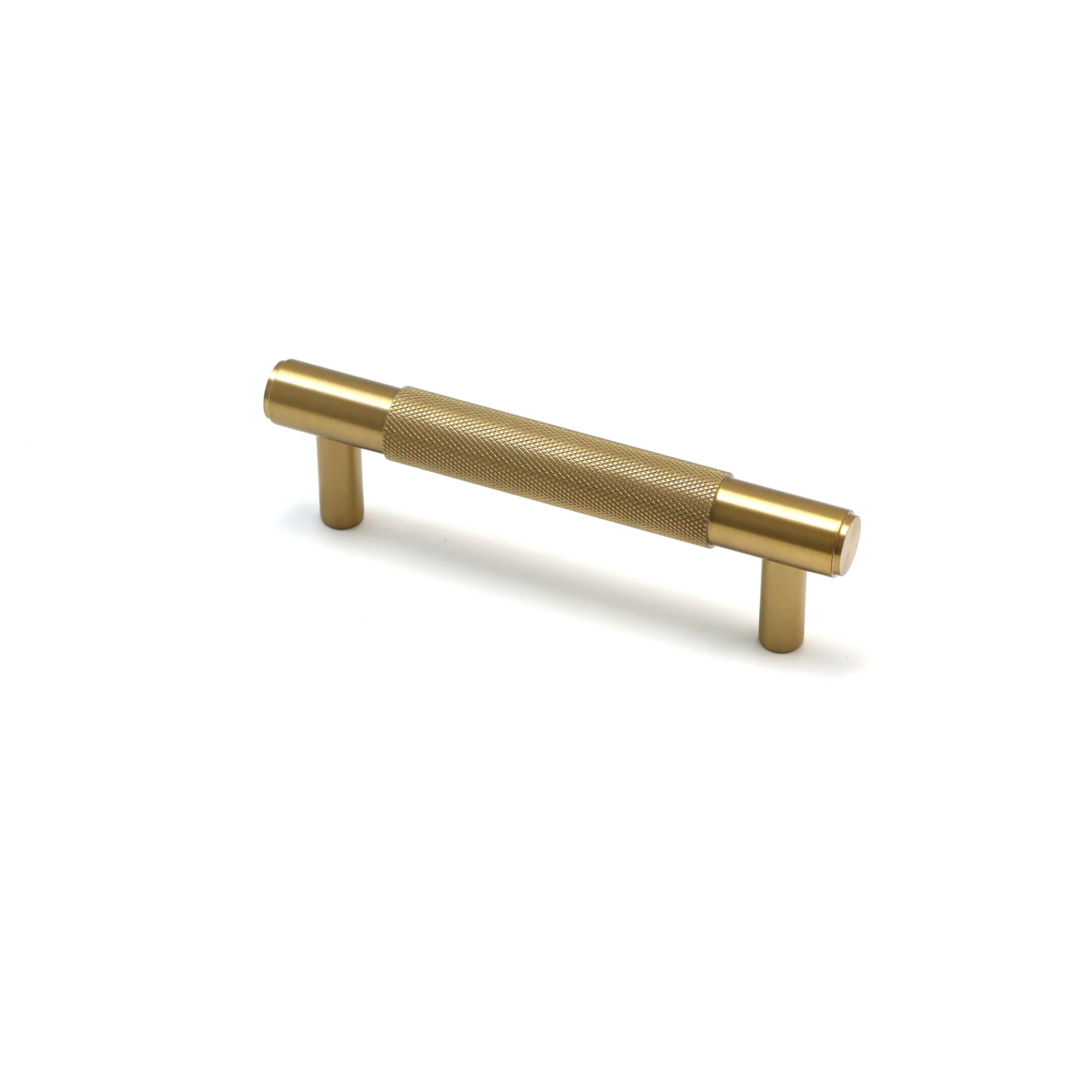 Knurled Small Round T-Bar Pull Handle - Satin Gold (123407) - Image 3