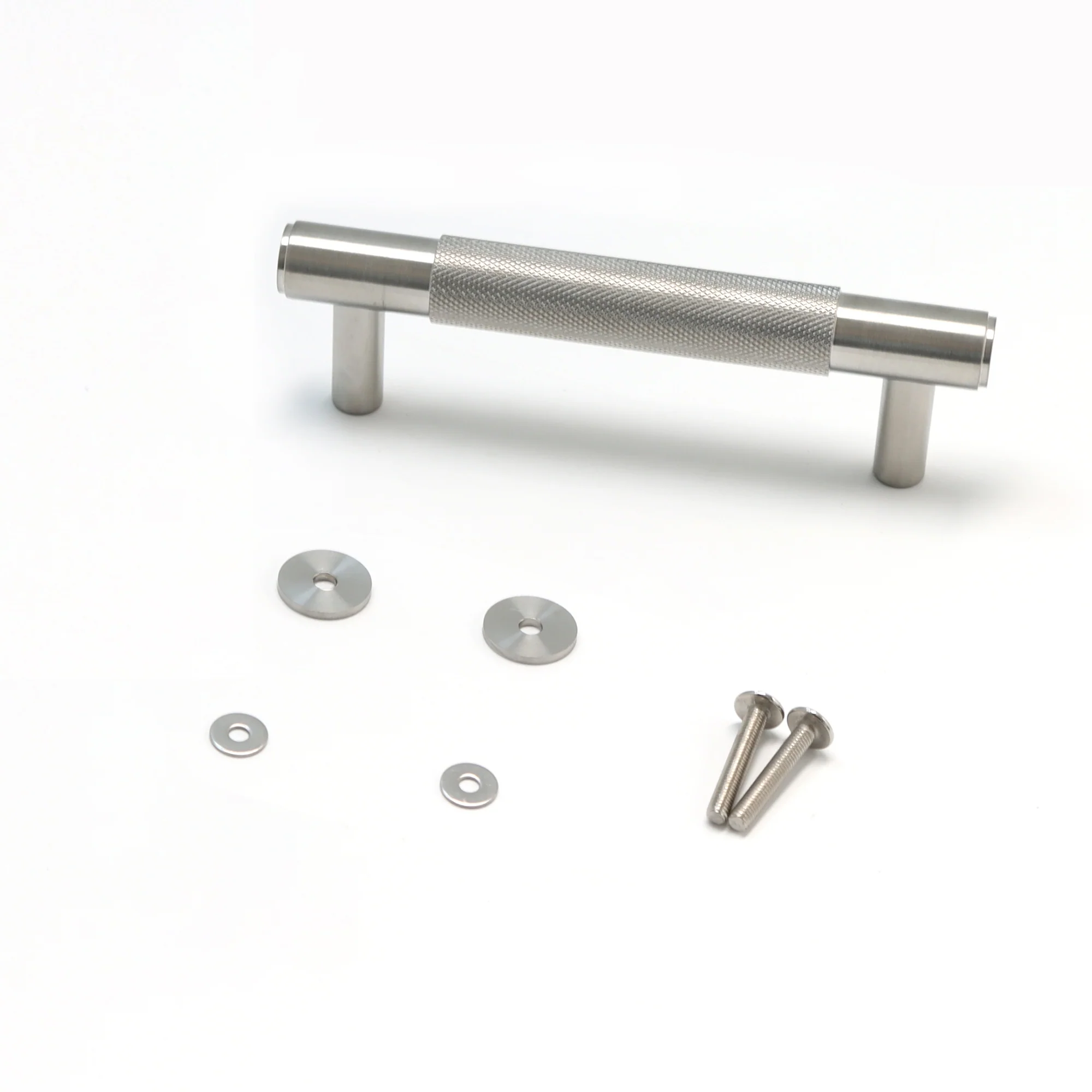 Knurled Small Round T-Bar Pull Handle - Satin Stainless Steel (123406) - Image 5