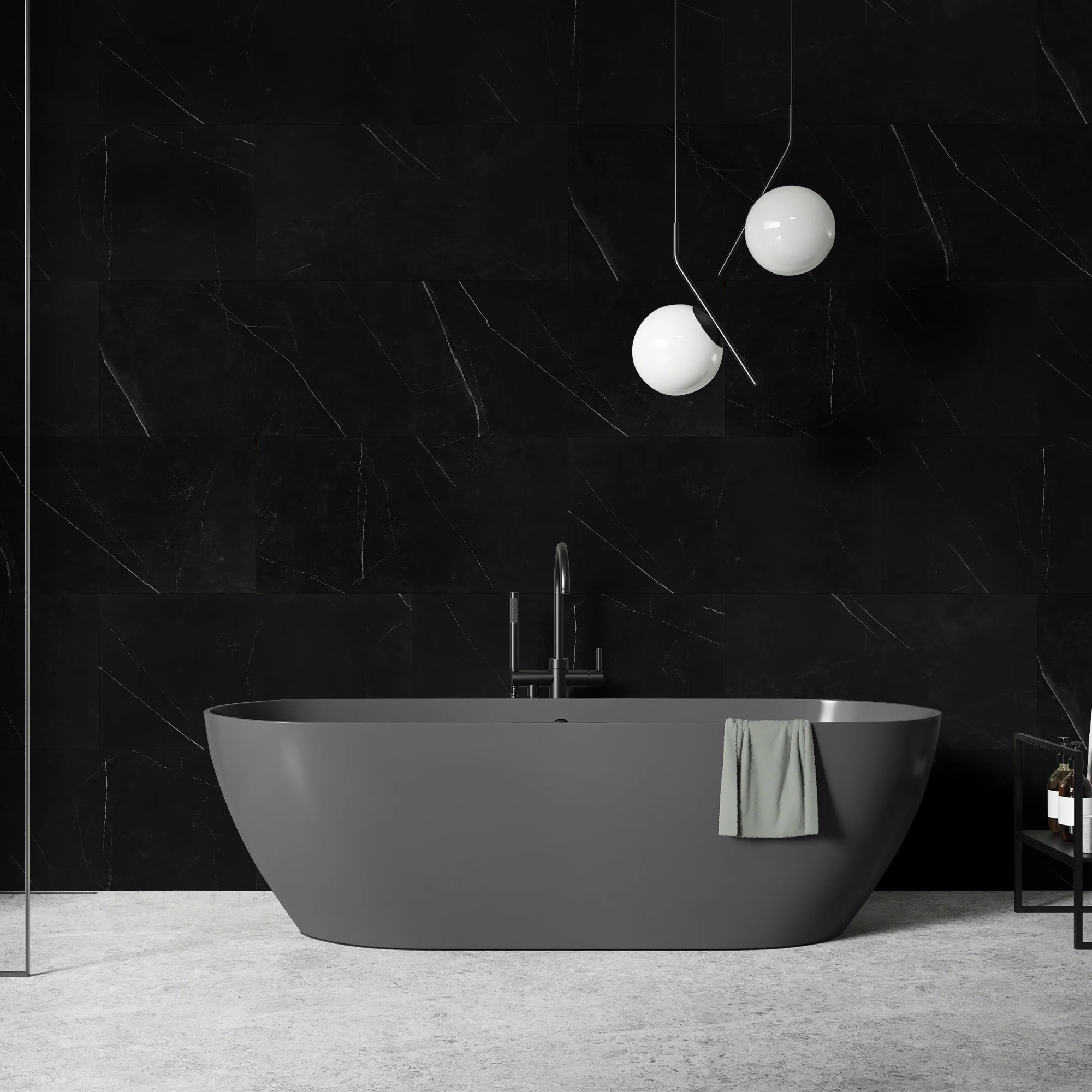Black Marble - Luxe Vision SPC 4mm UV Resistant Coating Wall Panelling Sample - LT-4011 (SKU-345283) - Image 3