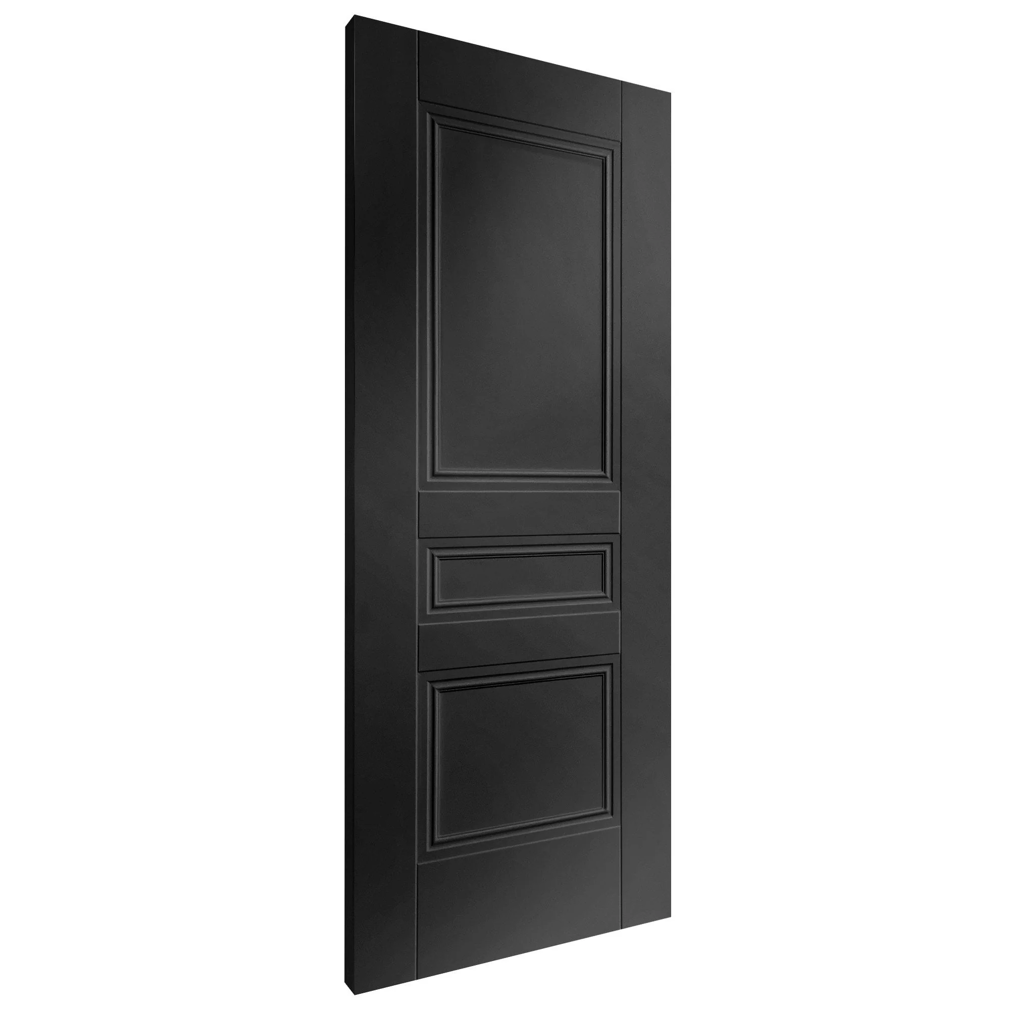 Black Internal Fully Finished Elegance Henley 3 Panel FD30 Fire Door (117827) - Image 2