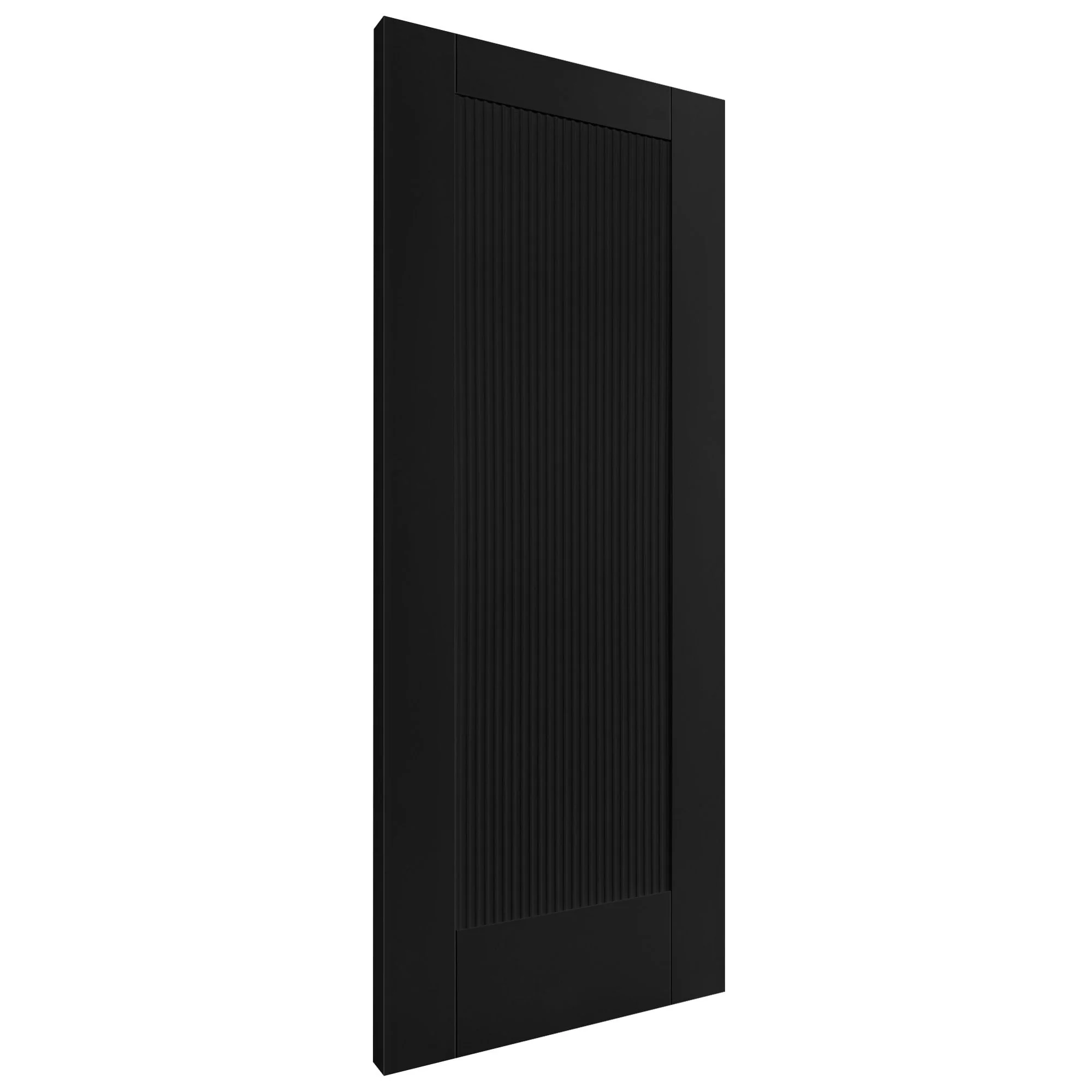 Black Internal Fully Finished Fluted Pattern 10 Panelled Door (124133) - Image 2