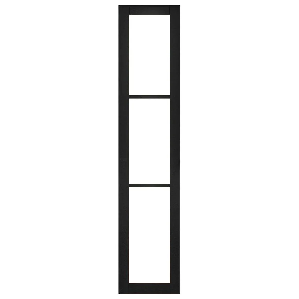 Black Internal Fully Finished Industrial Studio 3 Light Clear Glass Sidelight (119898) - Image 2