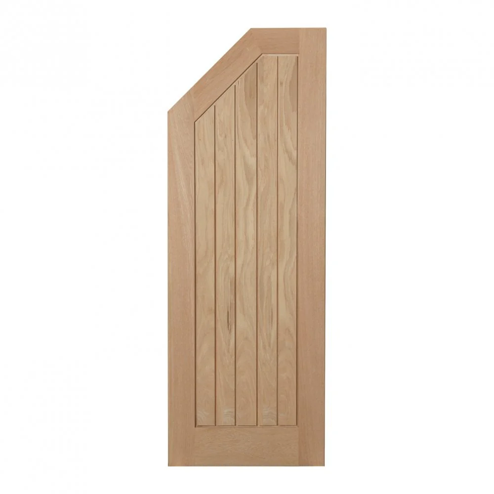 Internal Oak Unfinished Farley Angled Under-Stair Cupboard Door (107971) - Image 2
