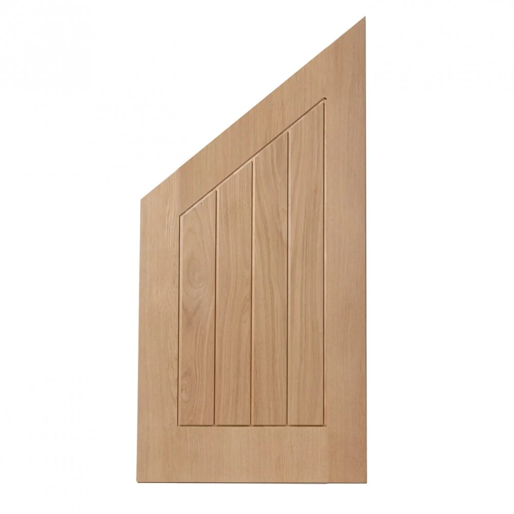 Internal Oak Unfinished Farley Angled Under-Stair Cupboard Door (107971) - Image 5