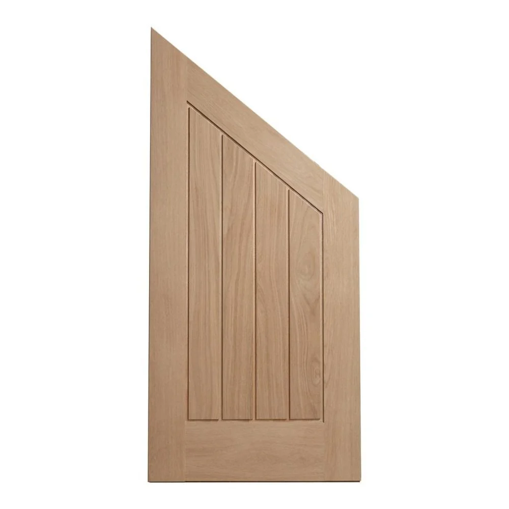 Internal Oak Unfinished Farley Angled Under-Stair Cupboard Door (107971) - Image 6
