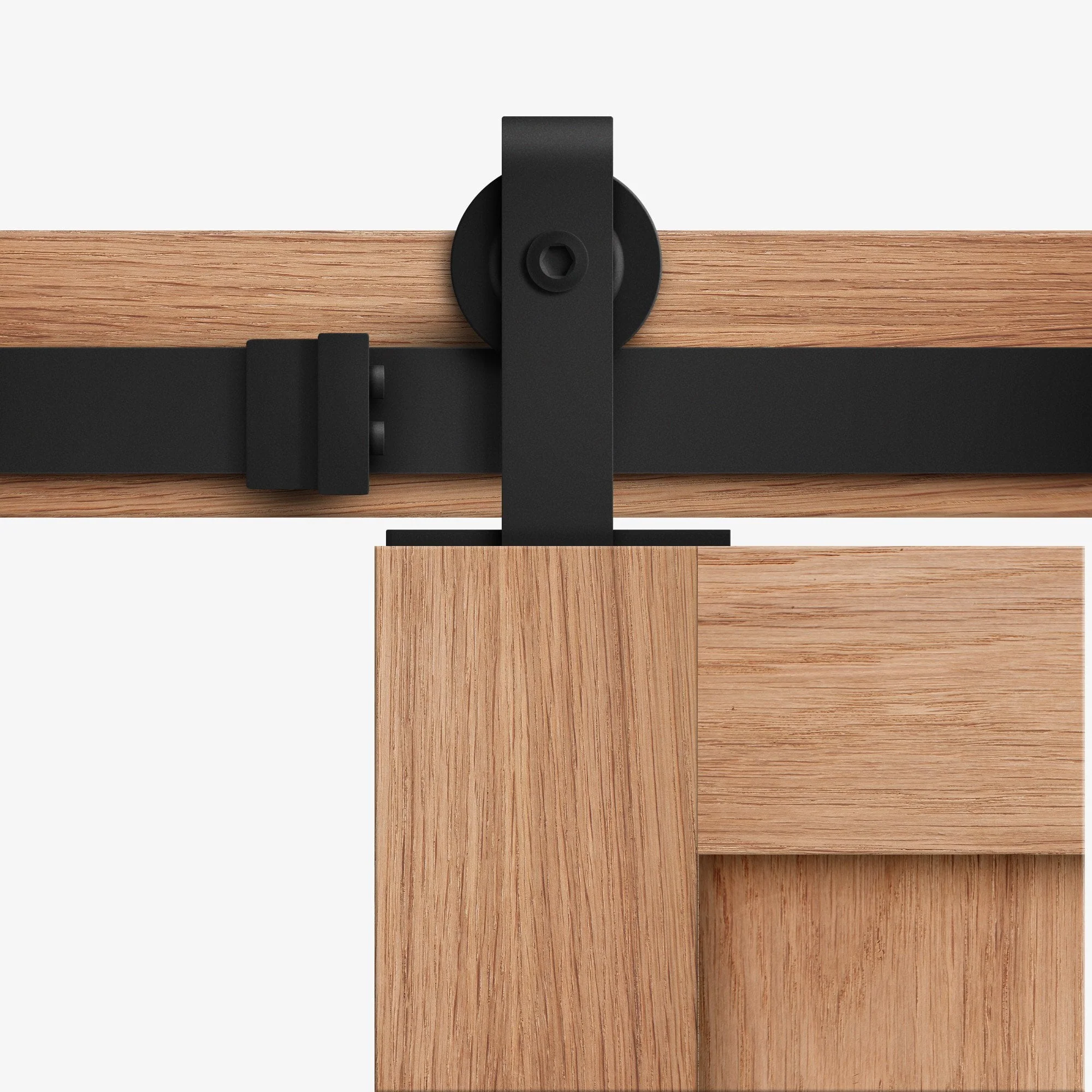 Internal Unfinished Knotty Pine Top Mounted Sliding Barn Door (123642) - Image 2