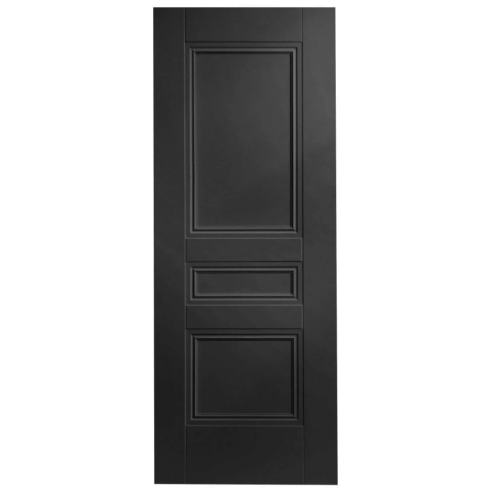Jet Black Internal Fully Finished 3 Panel Elegance Henley Door (124167) - Image 3
