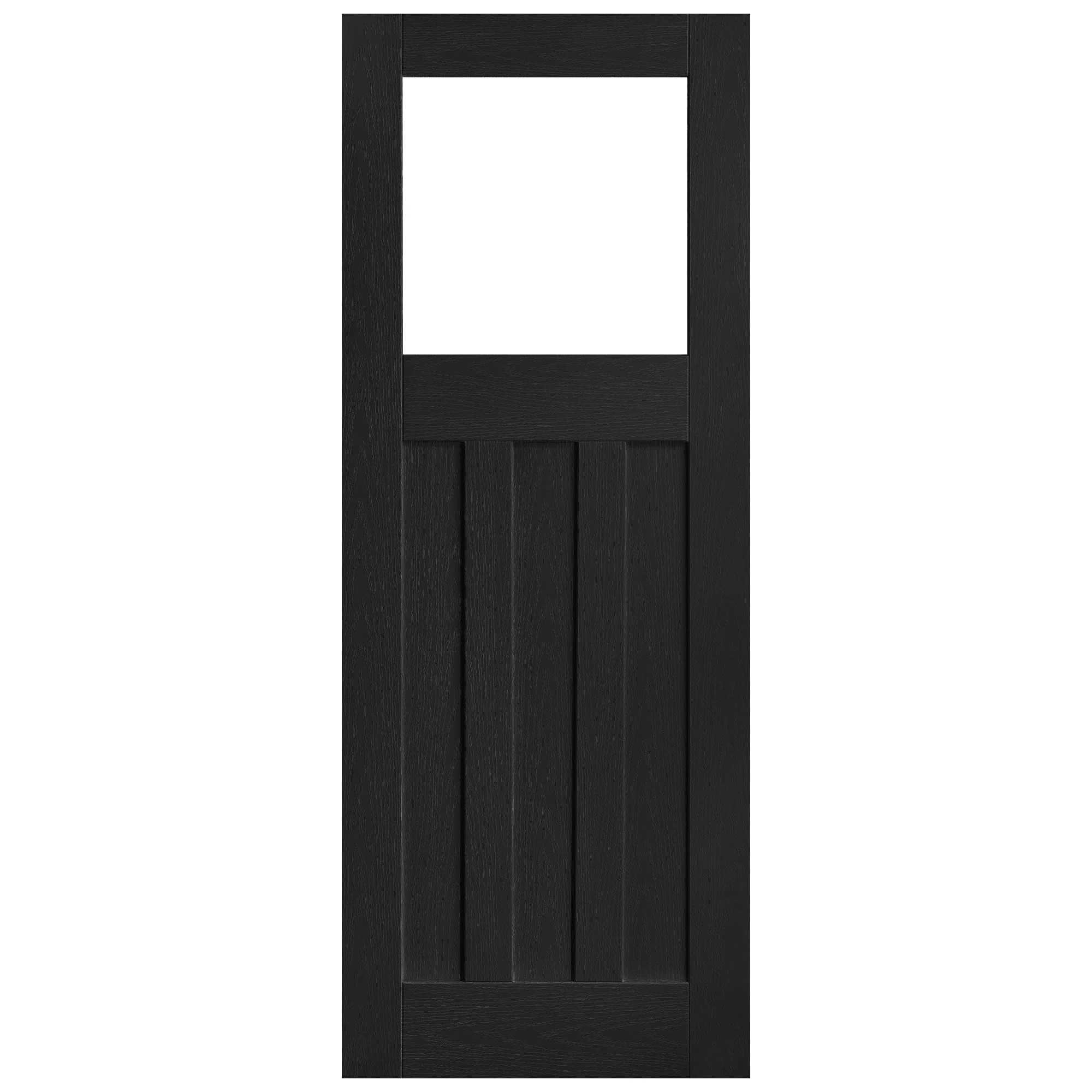 Oak Internal Fully Finished 1930's DX 3 Panel 1 Light Clear Glass Door (122040) - Image 3