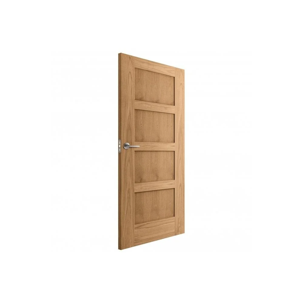 Oak Internal Fully Finished Shaker Made-to-Measure FD30 Fire Door (122646) - Image 2